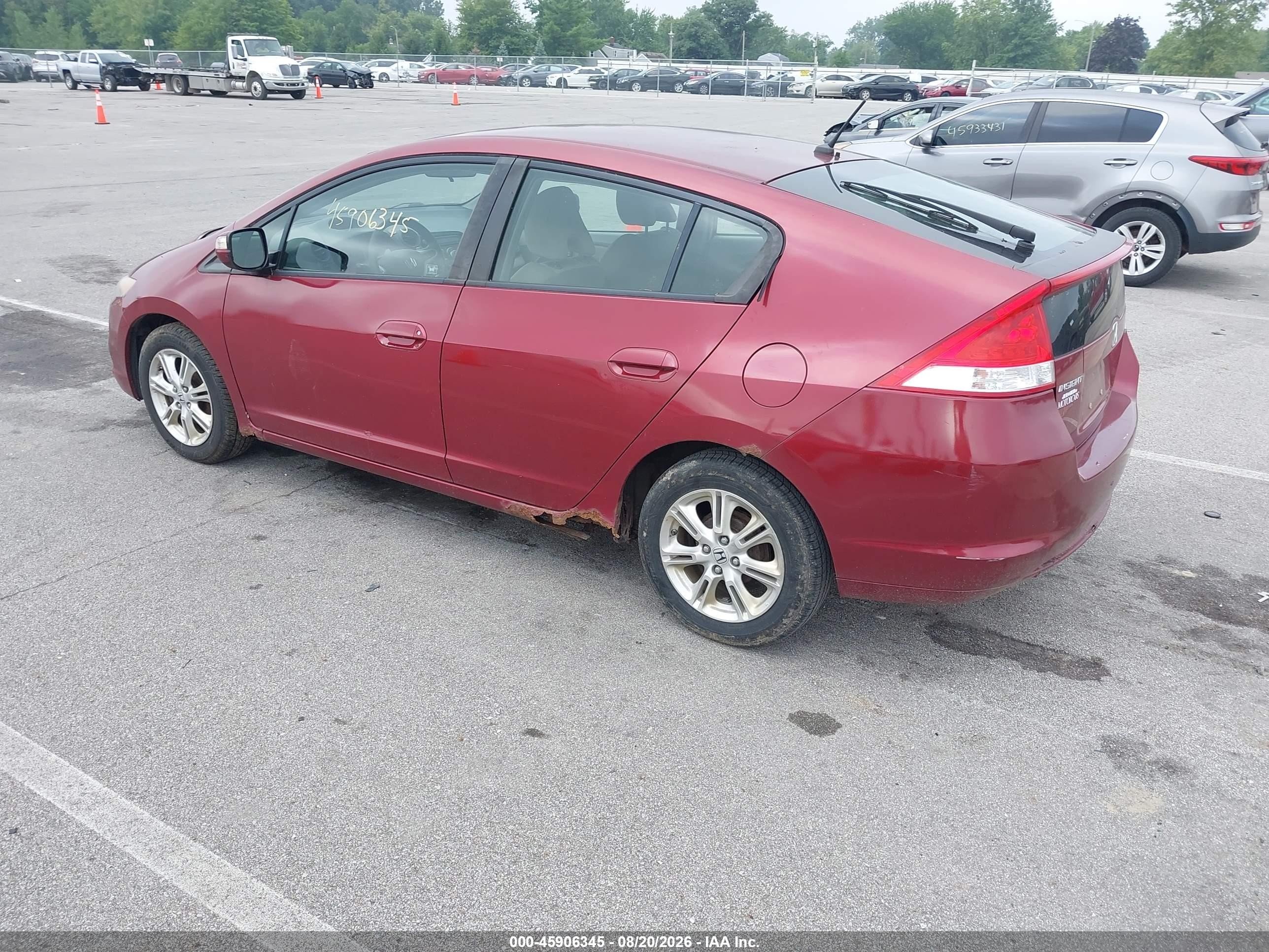 2010 Honda Insight Ex Red vin: JHMZE2H77AS004959