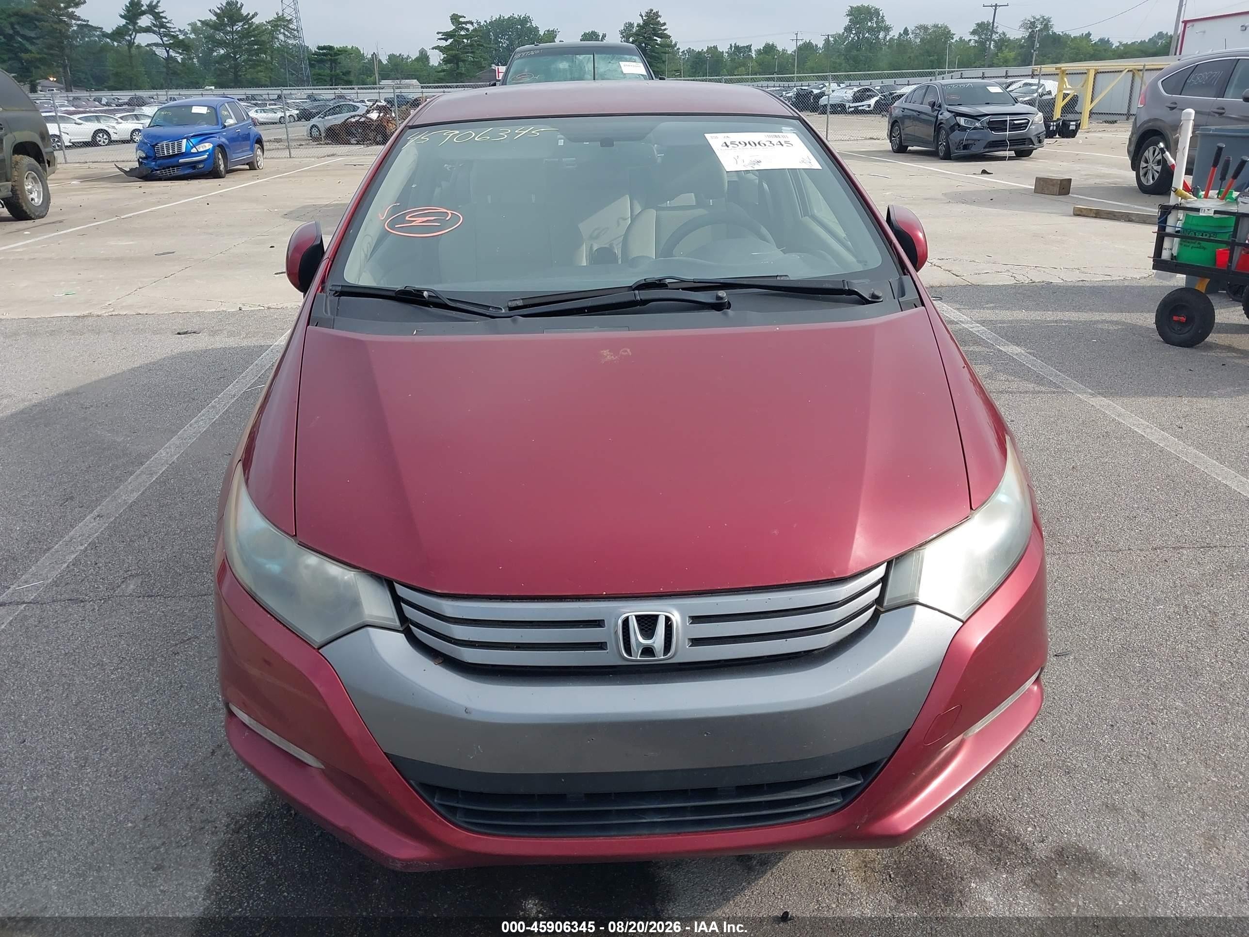 2010 Honda Insight Ex Red vin: JHMZE2H77AS004959