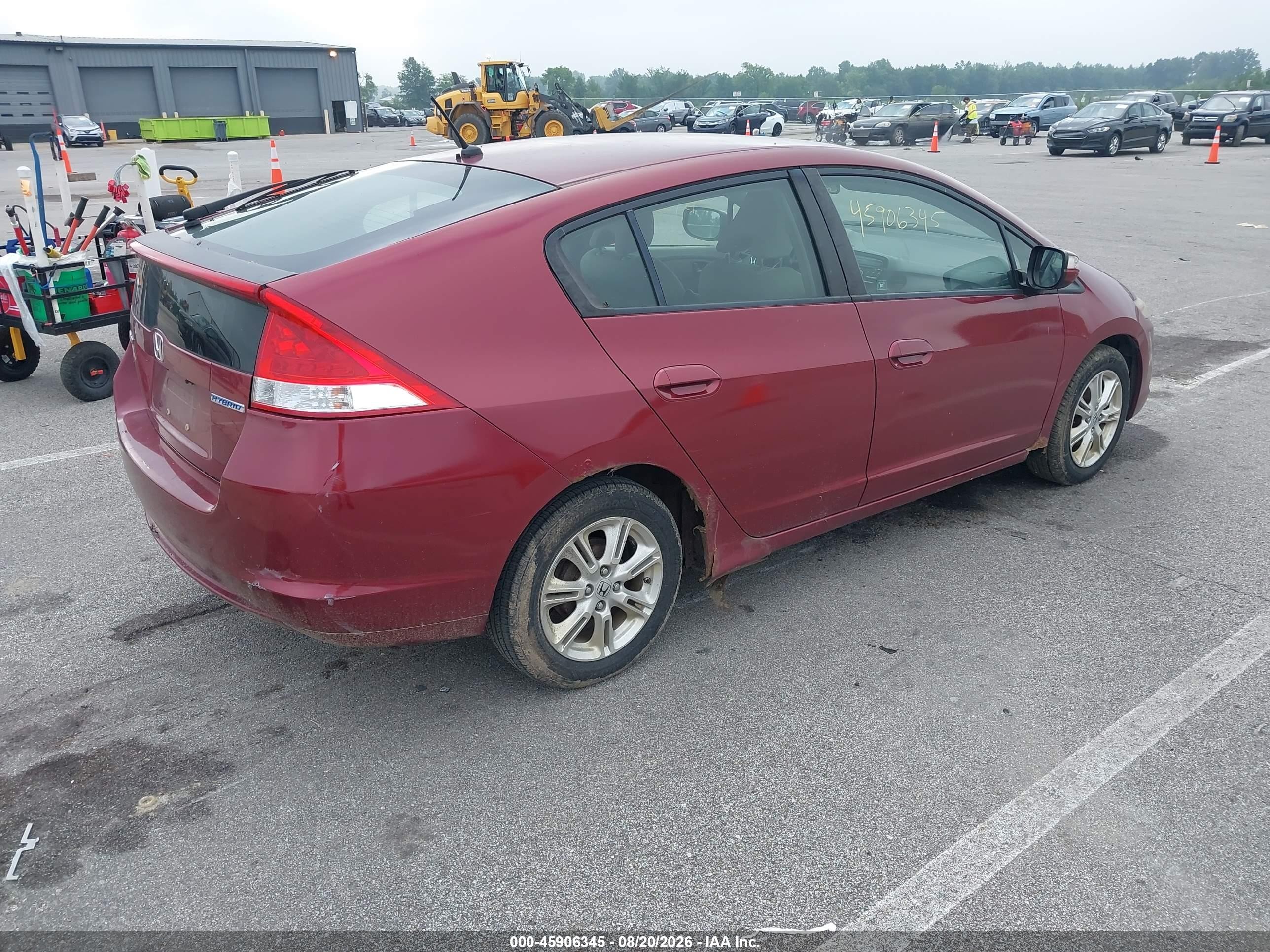 2010 Honda Insight Ex Red vin: JHMZE2H77AS004959