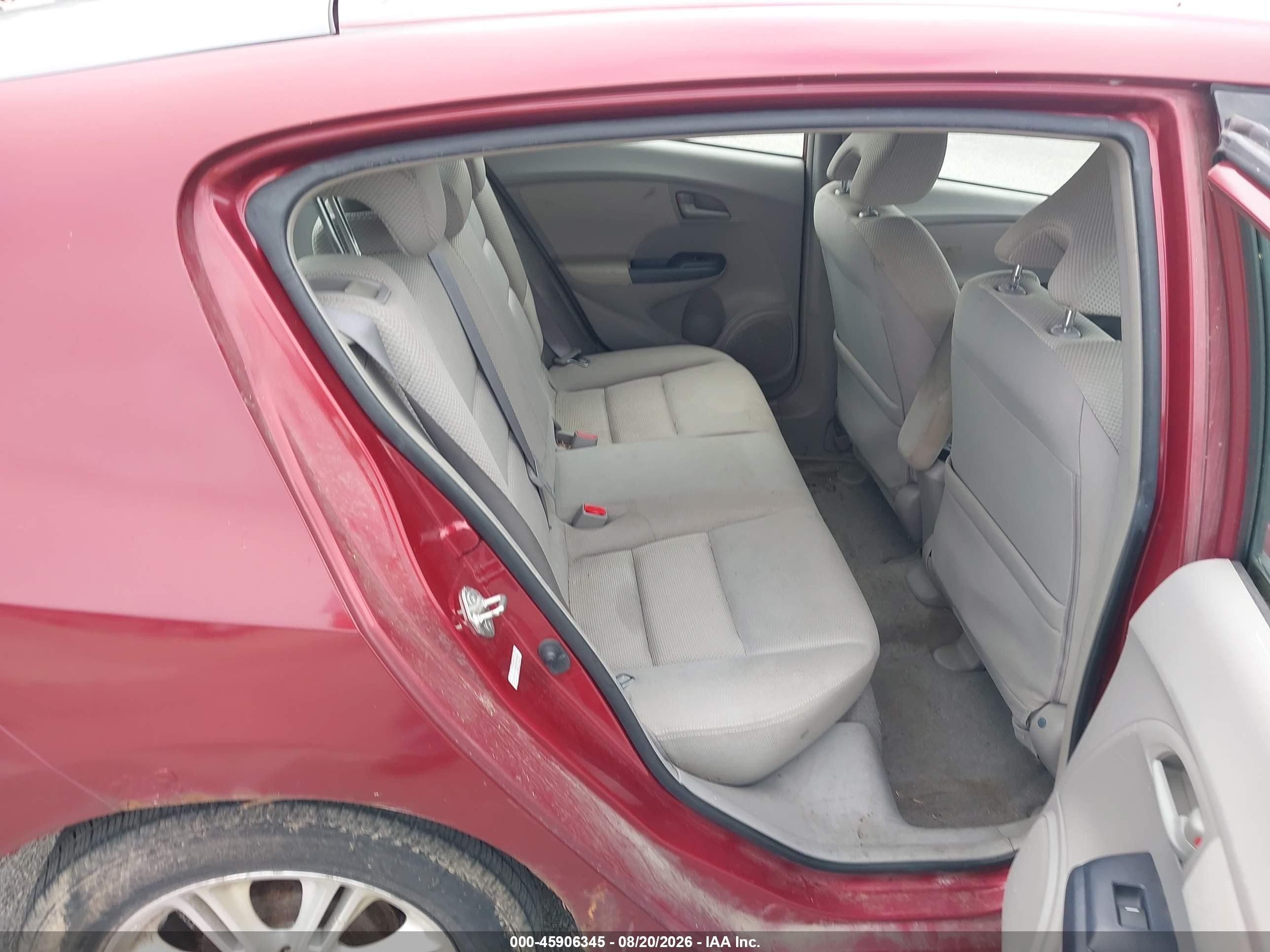 2010 Honda Insight Ex Red vin: JHMZE2H77AS004959