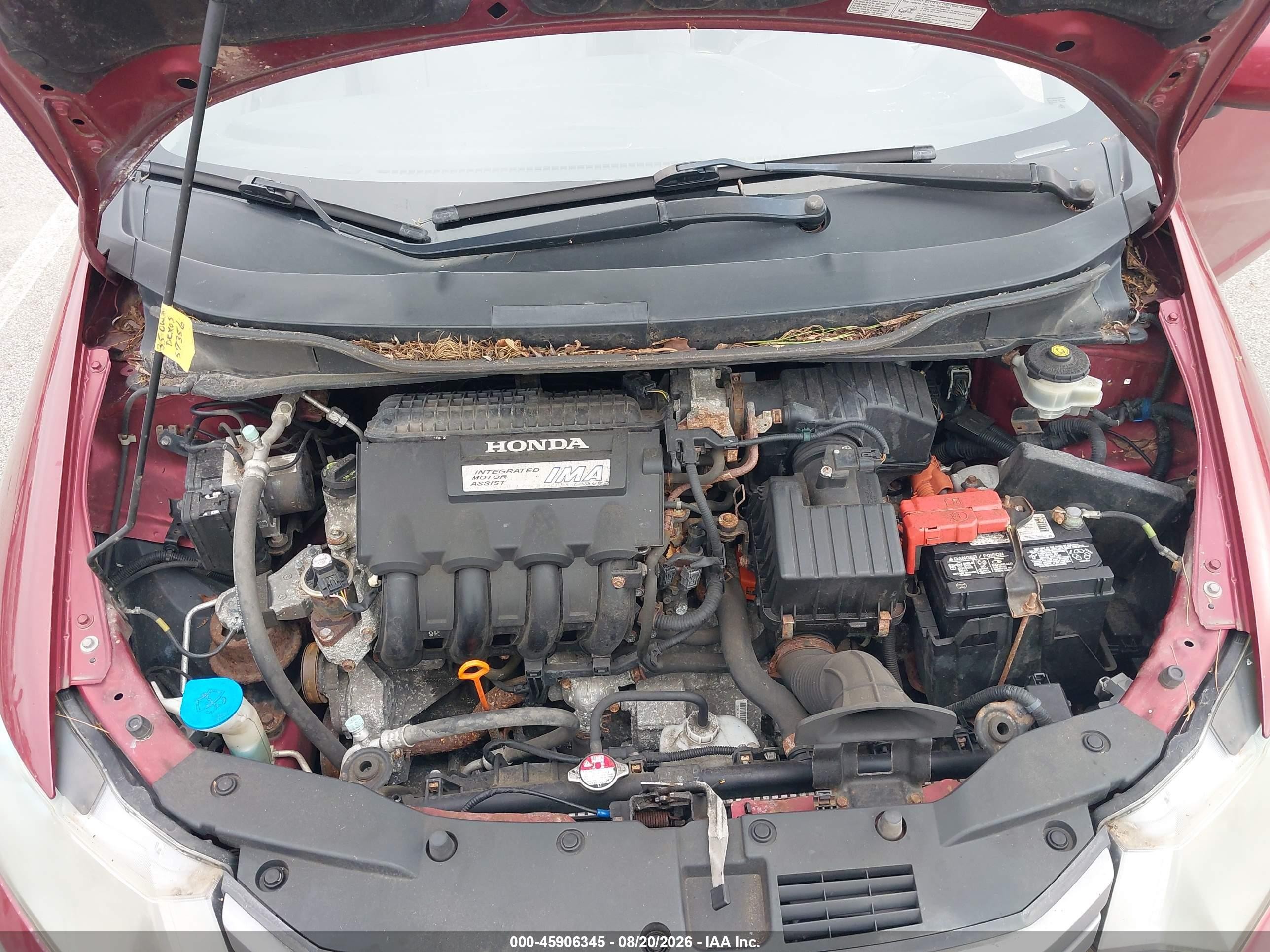 2010 Honda Insight Ex Red vin: JHMZE2H77AS004959