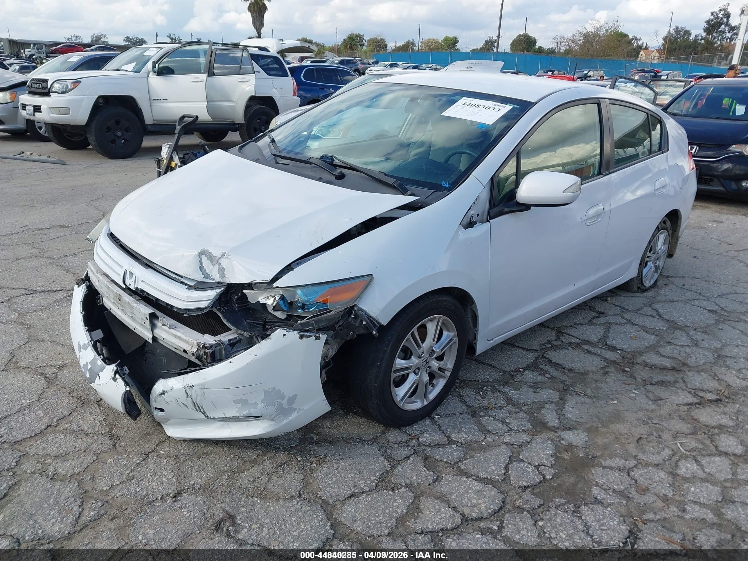 2010 Honda Insight Ex White vin: JHMZE2H77AS009062