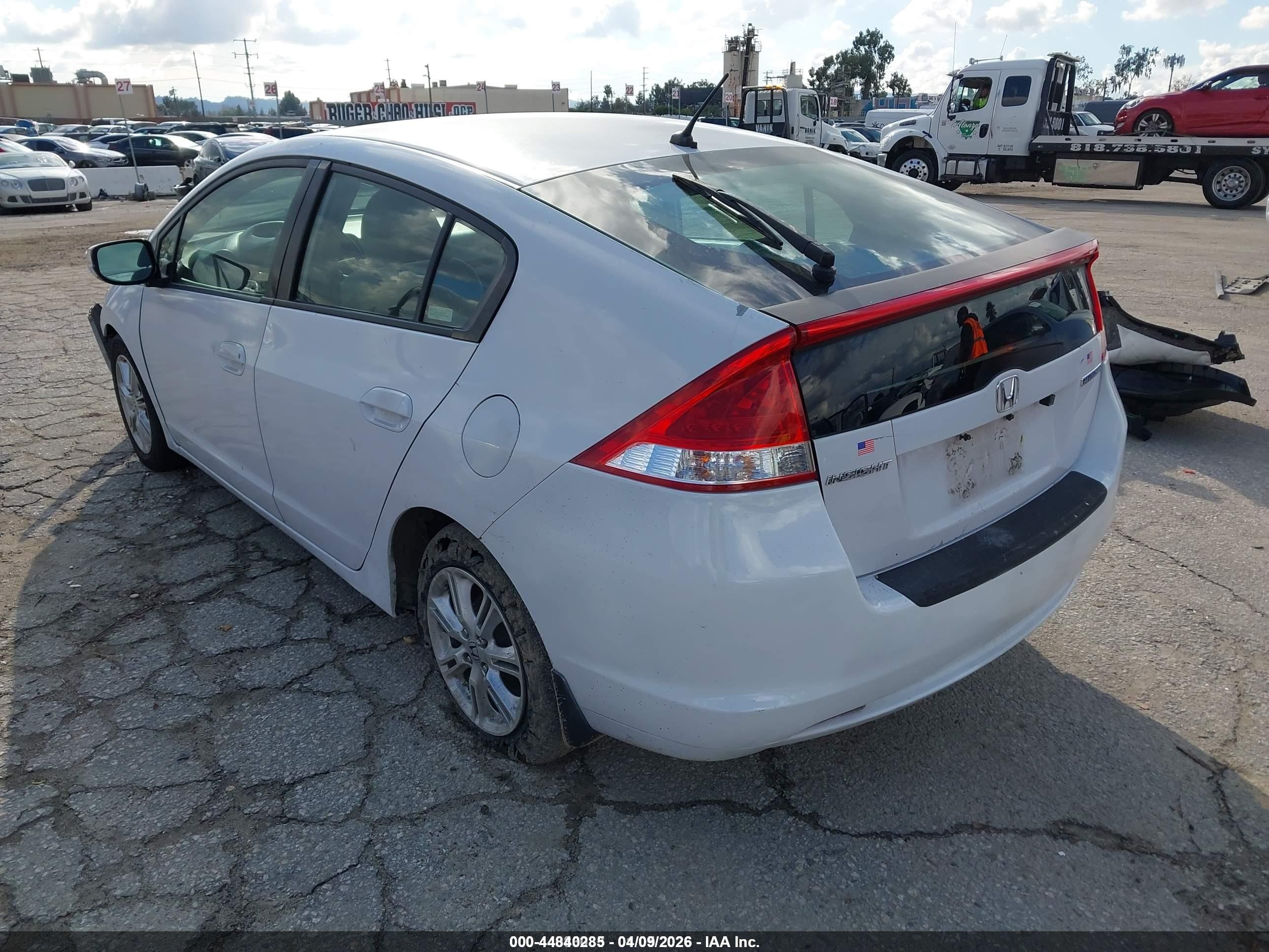2010 Honda Insight Ex White vin: JHMZE2H77AS009062