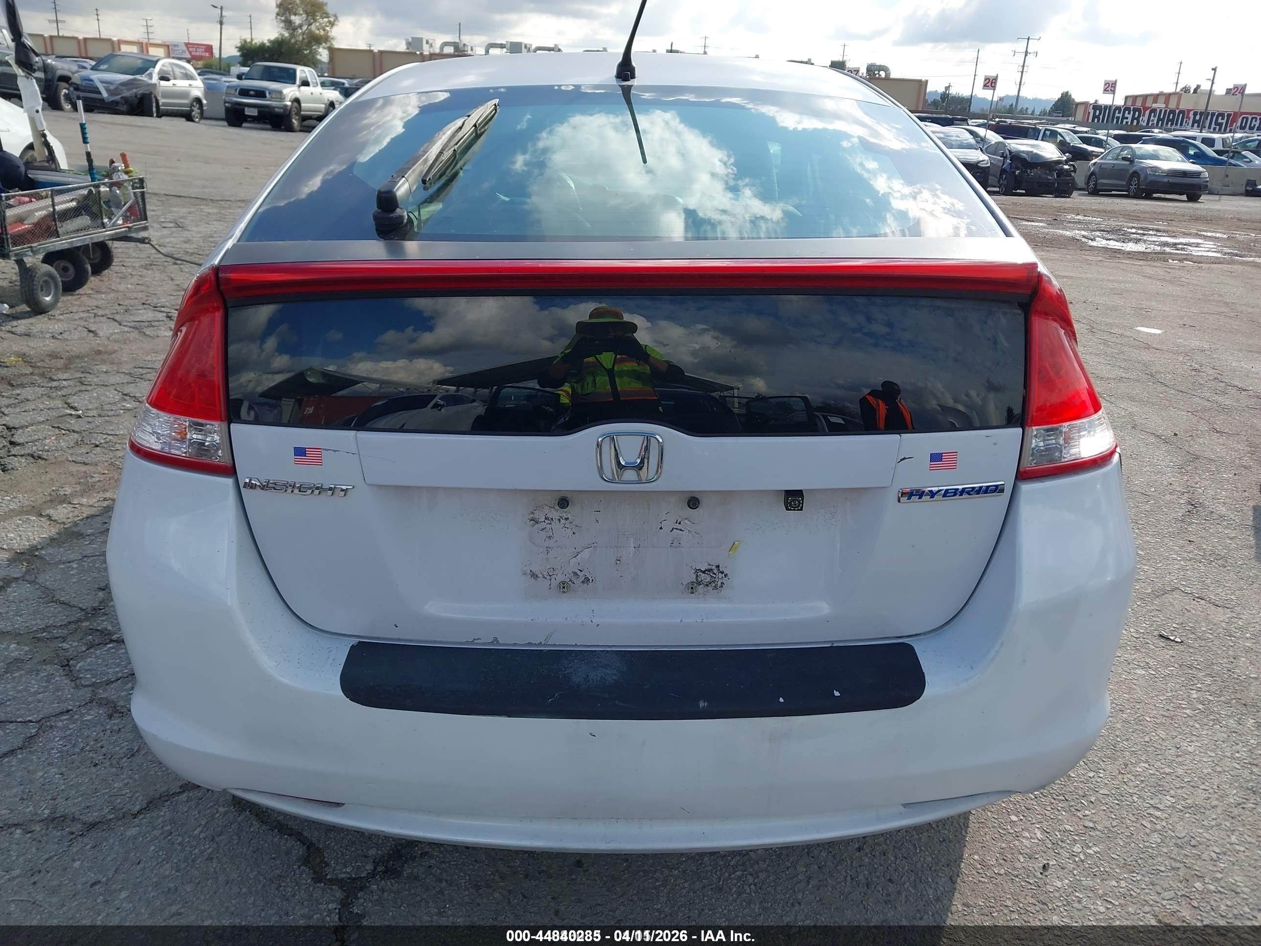 2010 Honda Insight Ex White vin: JHMZE2H77AS009062