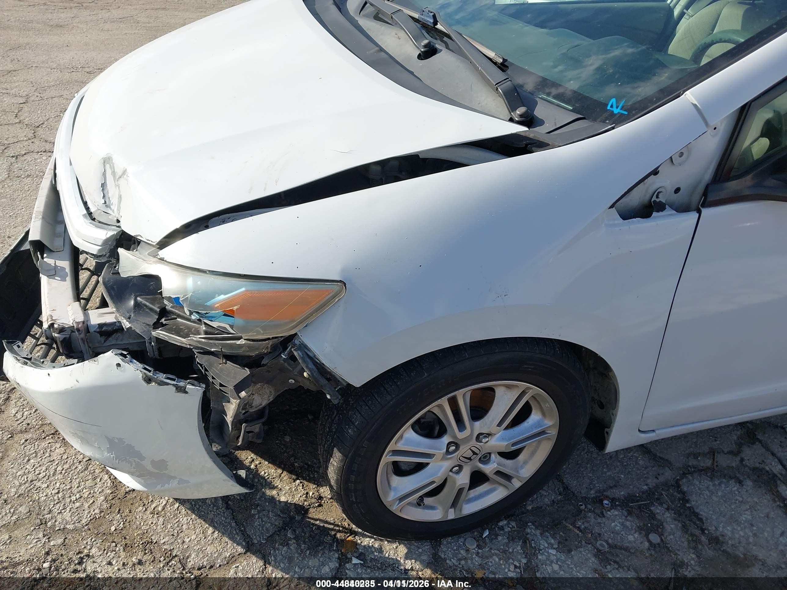 2010 Honda Insight Ex White vin: JHMZE2H77AS009062