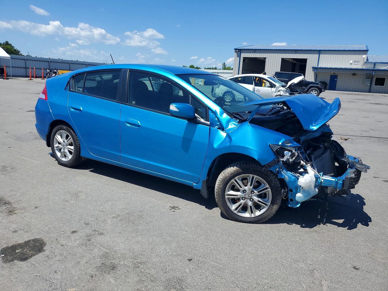 2010 Honda Insight Ex Blue vin: JHMZE2H77AS014844