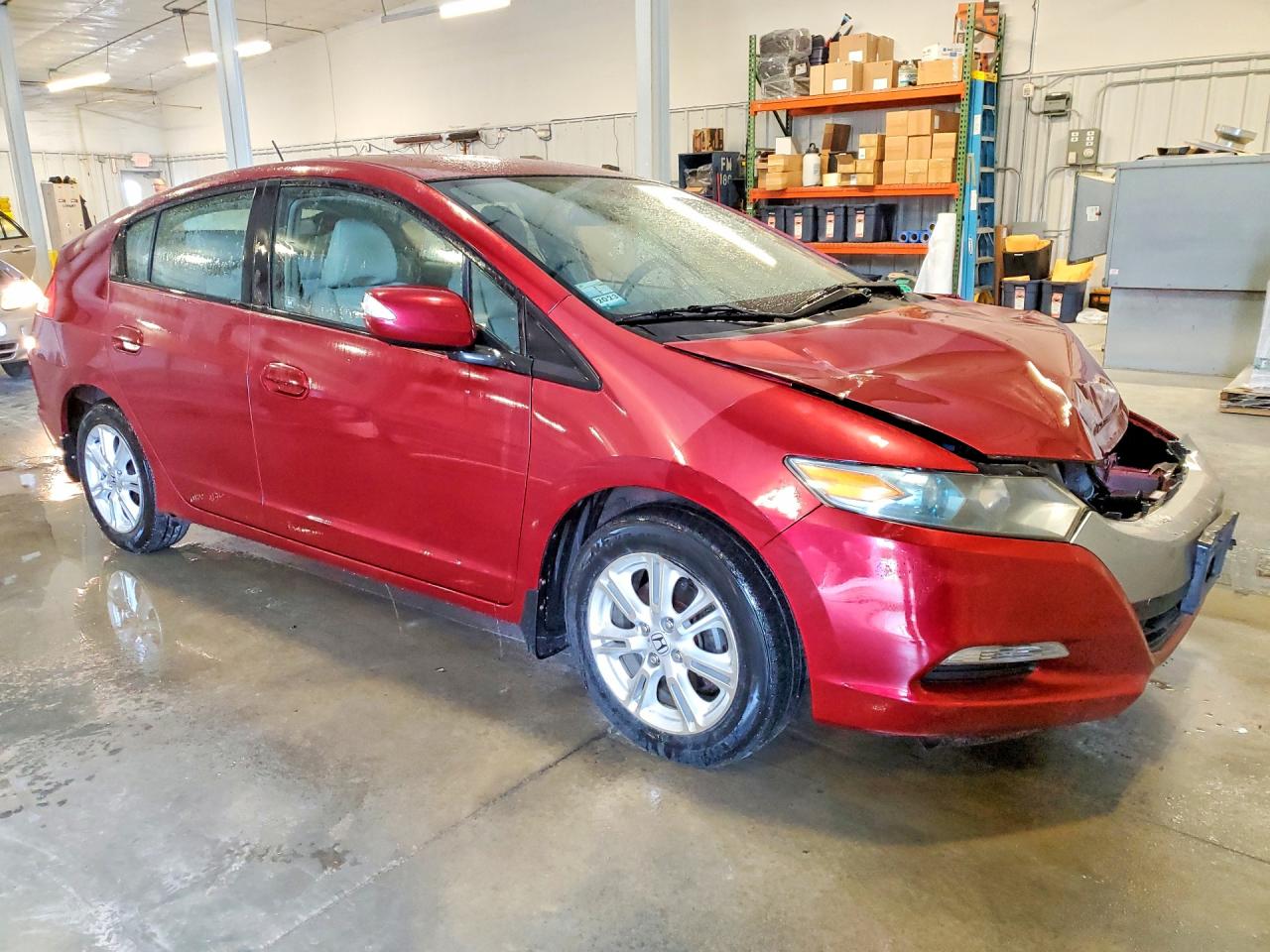 2010 Honda Insight Ex Maroon vin: JHMZE2H77AS026279