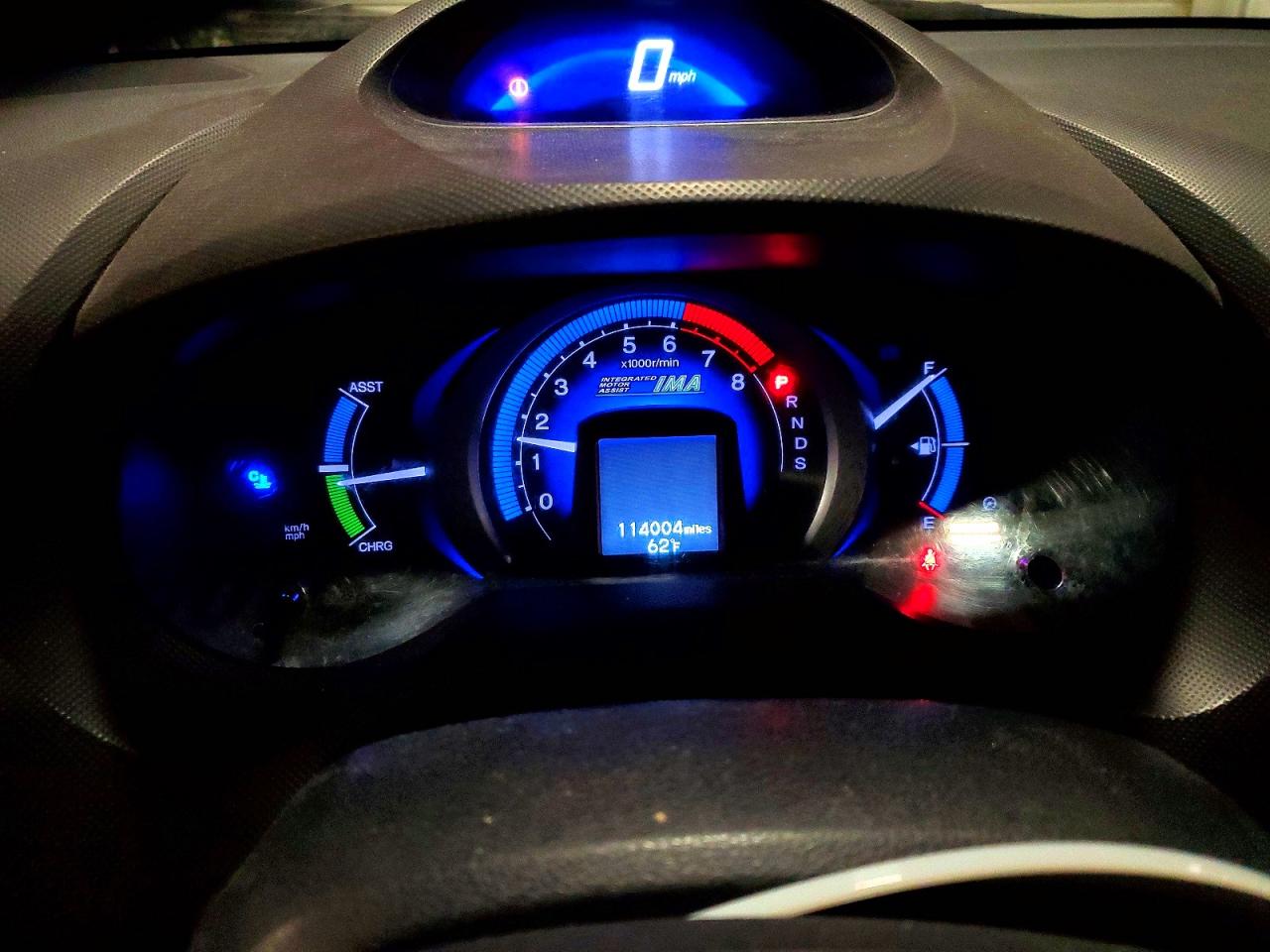 2010 Honda Insight Ex Maroon vin: JHMZE2H77AS026279