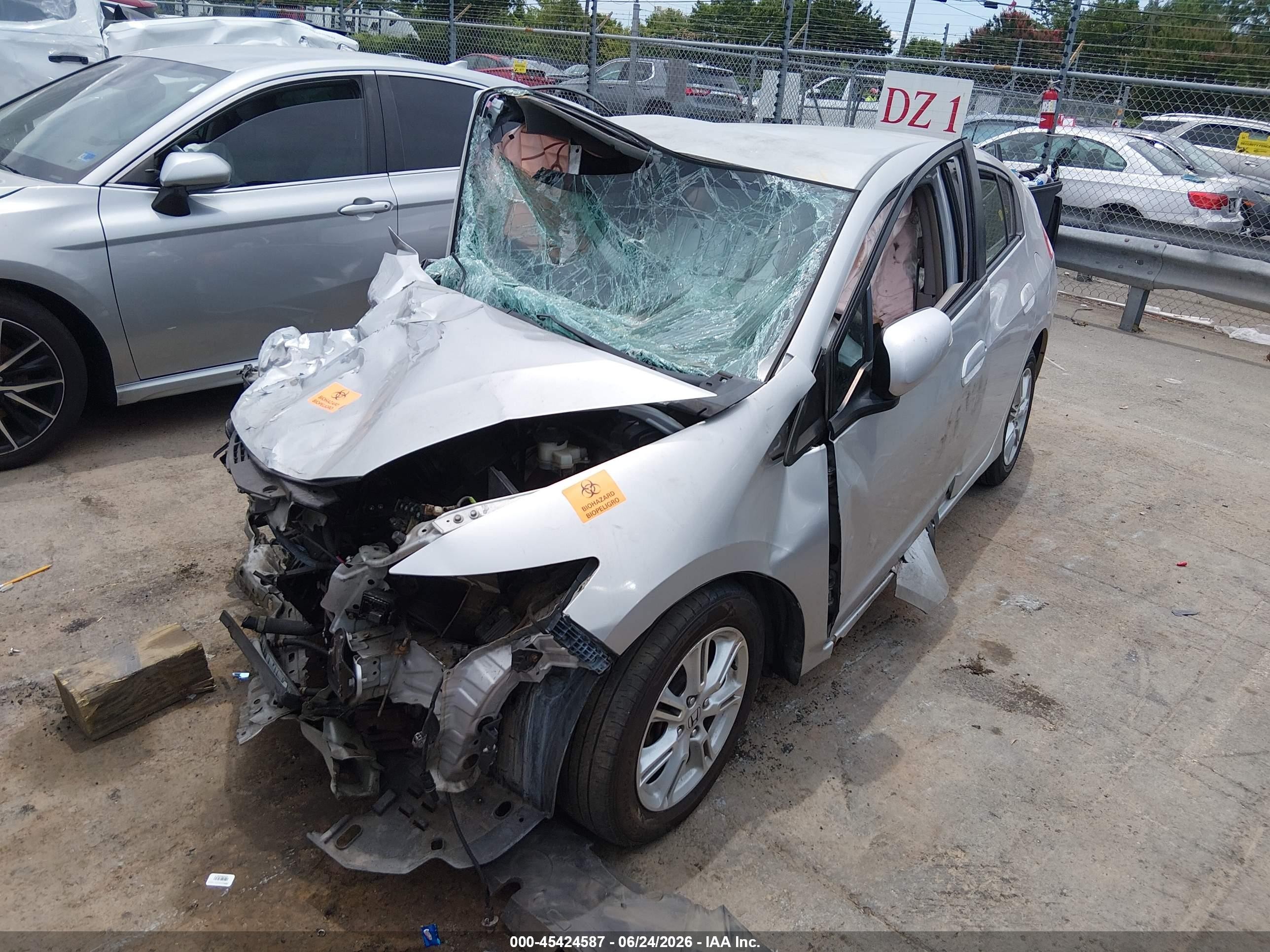 2010 Honda Insight Ex Gray vin: JHMZE2H77AS027898