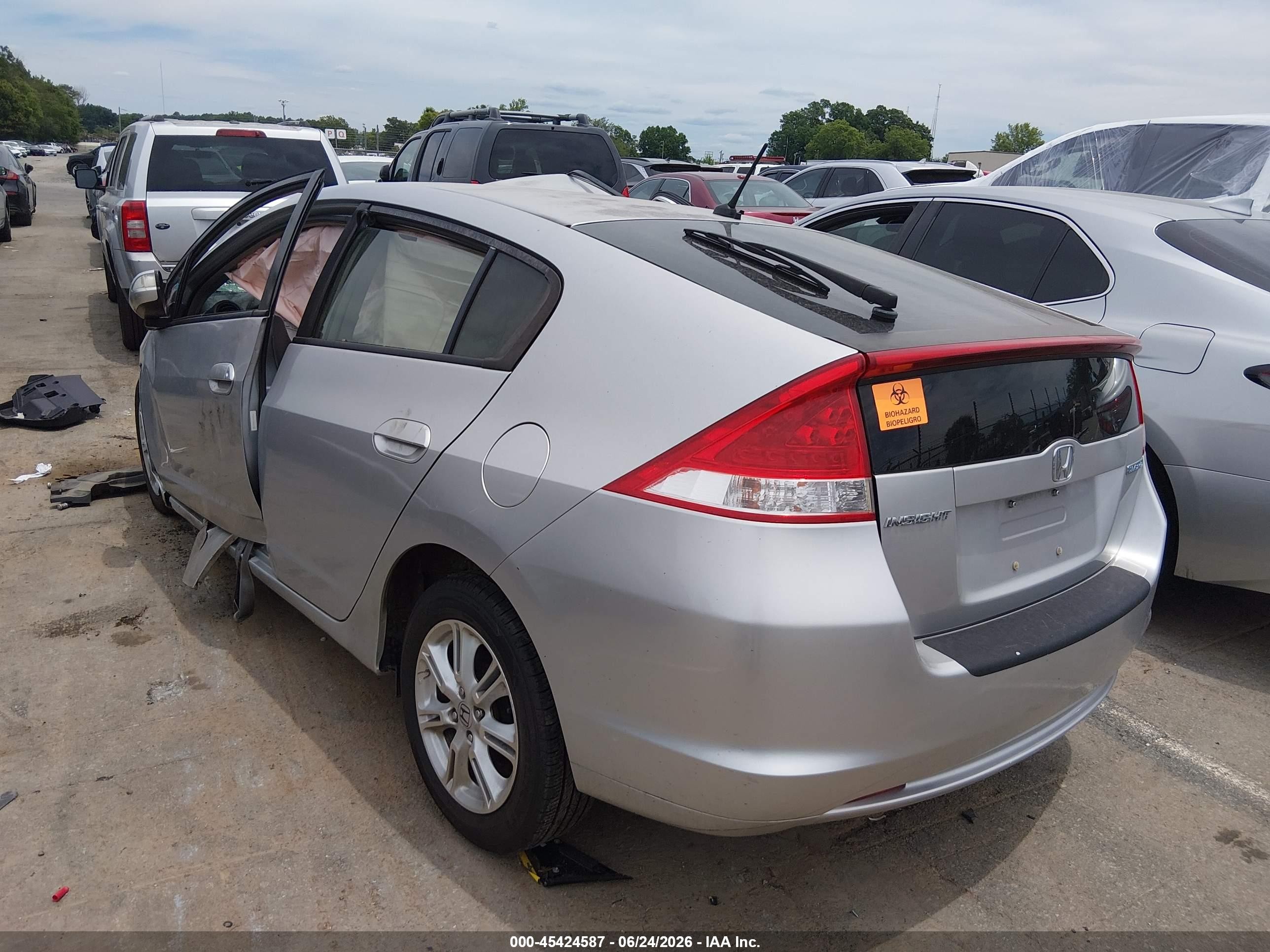 2010 Honda Insight Ex Gray vin: JHMZE2H77AS027898