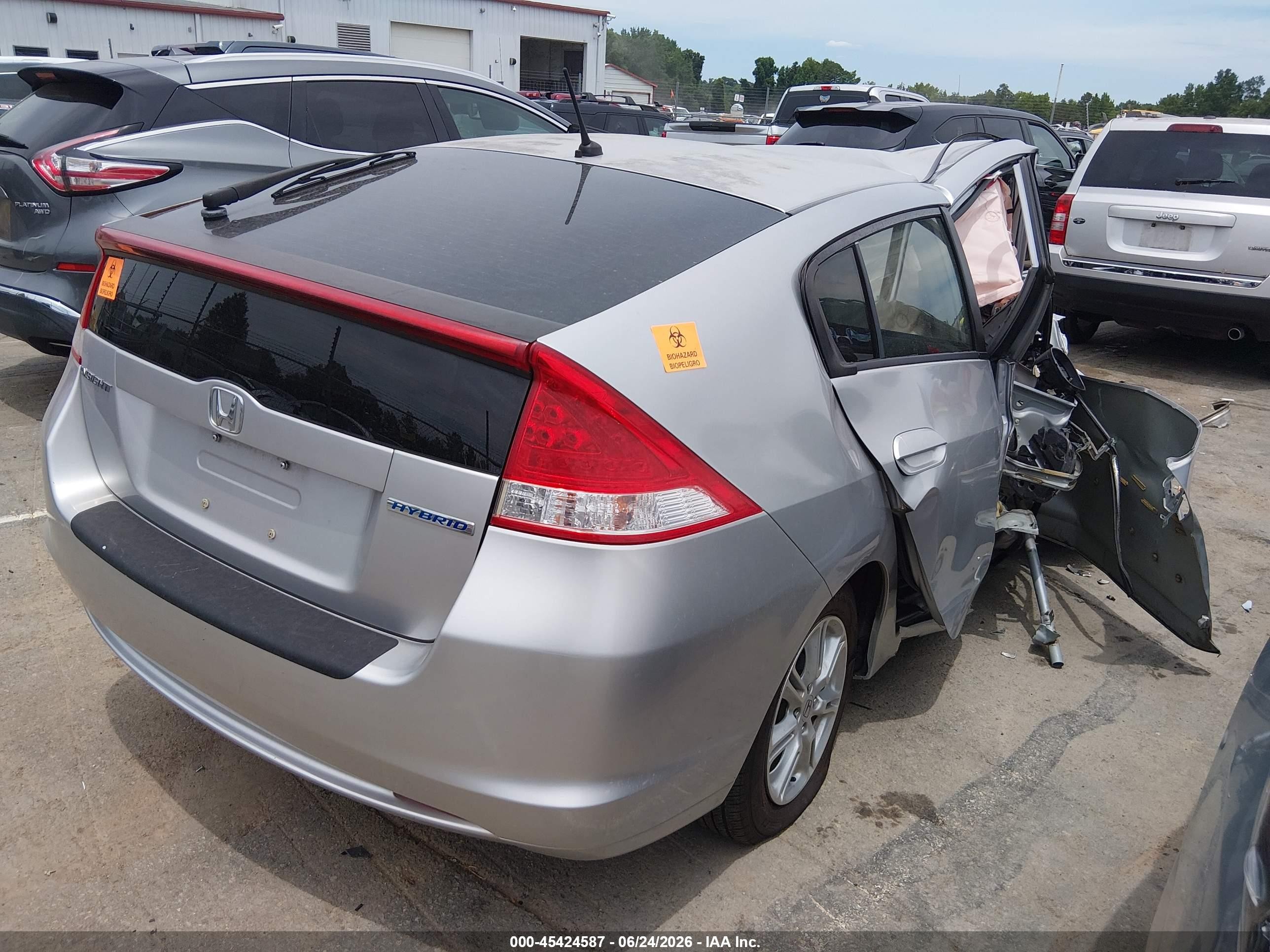 2010 Honda Insight Ex Gray vin: JHMZE2H77AS027898
