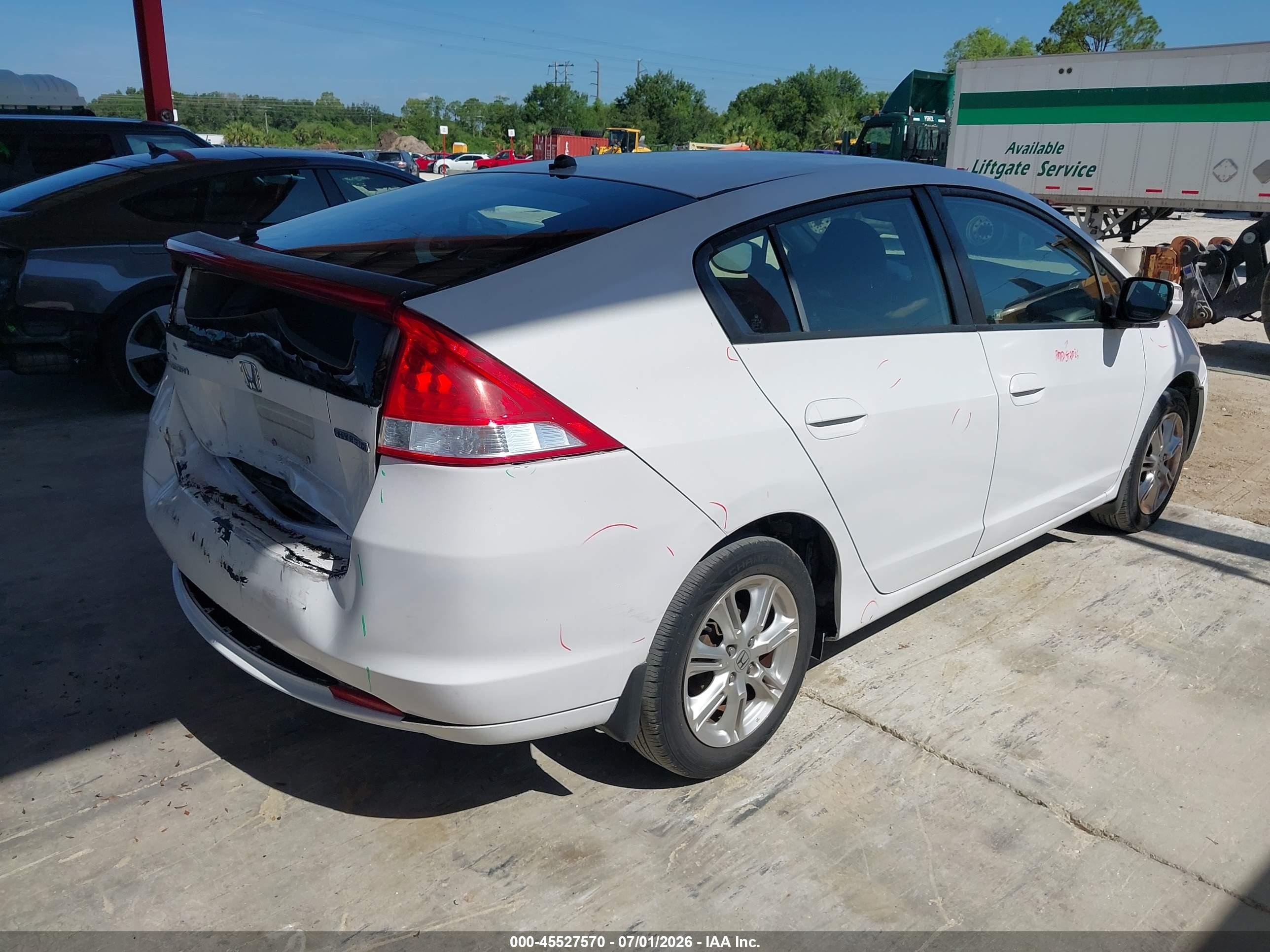 2010 Honda Insight Ex White vin: JHMZE2H77AS029781