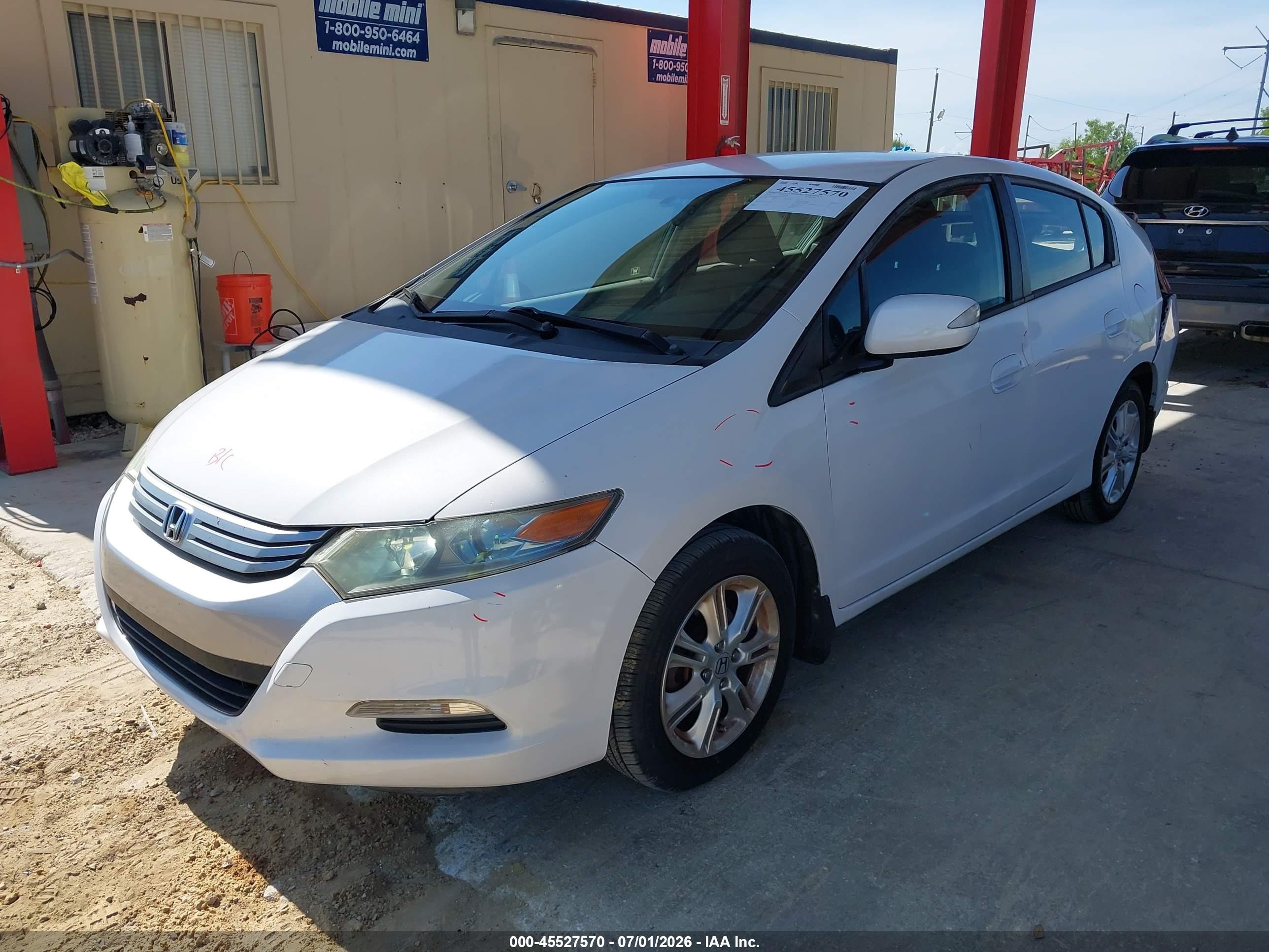 2010 Honda Insight Ex White vin: JHMZE2H77AS029781
