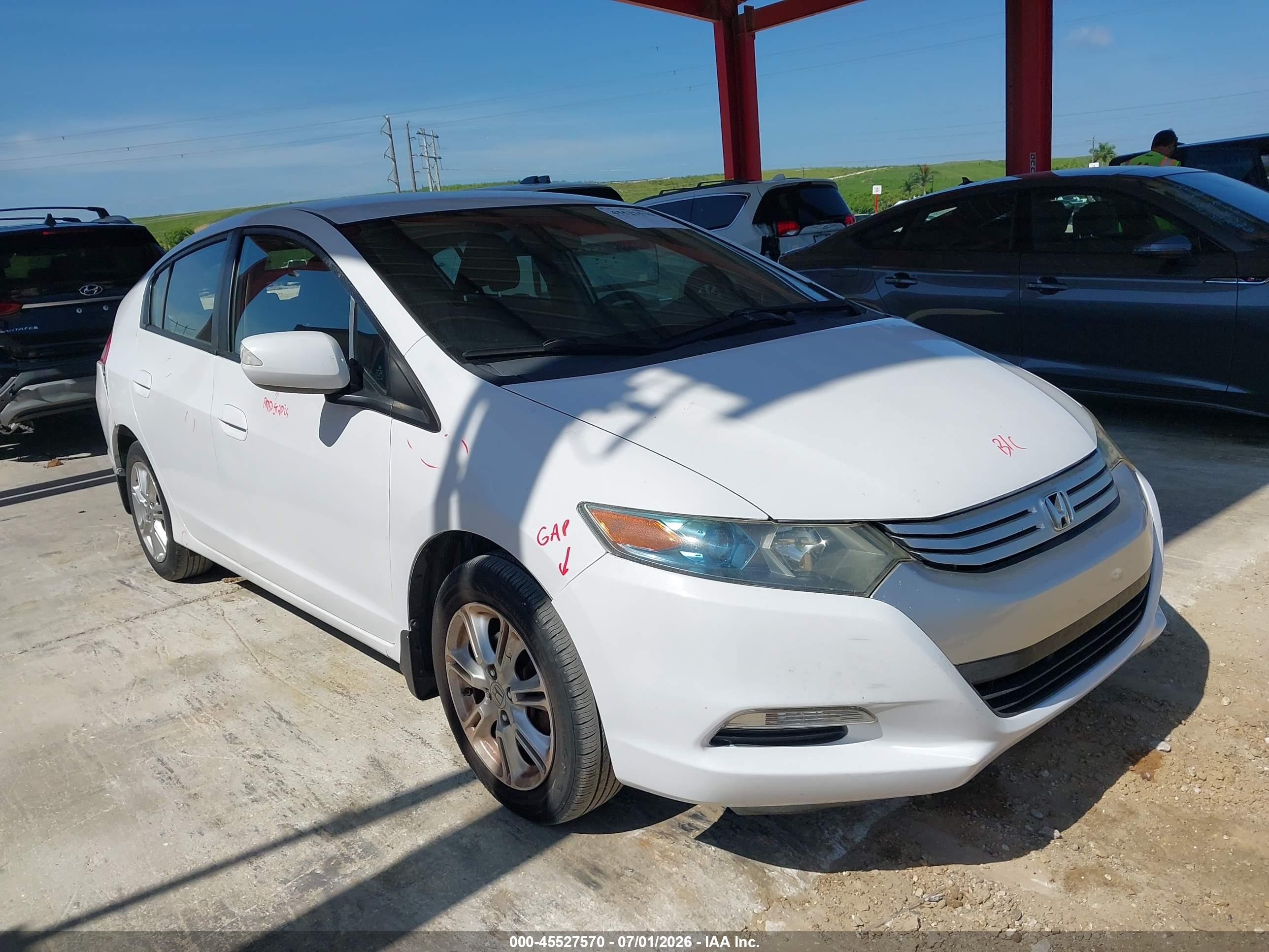2010 Honda Insight Ex Белый vin: JHMZE2H77AS029781