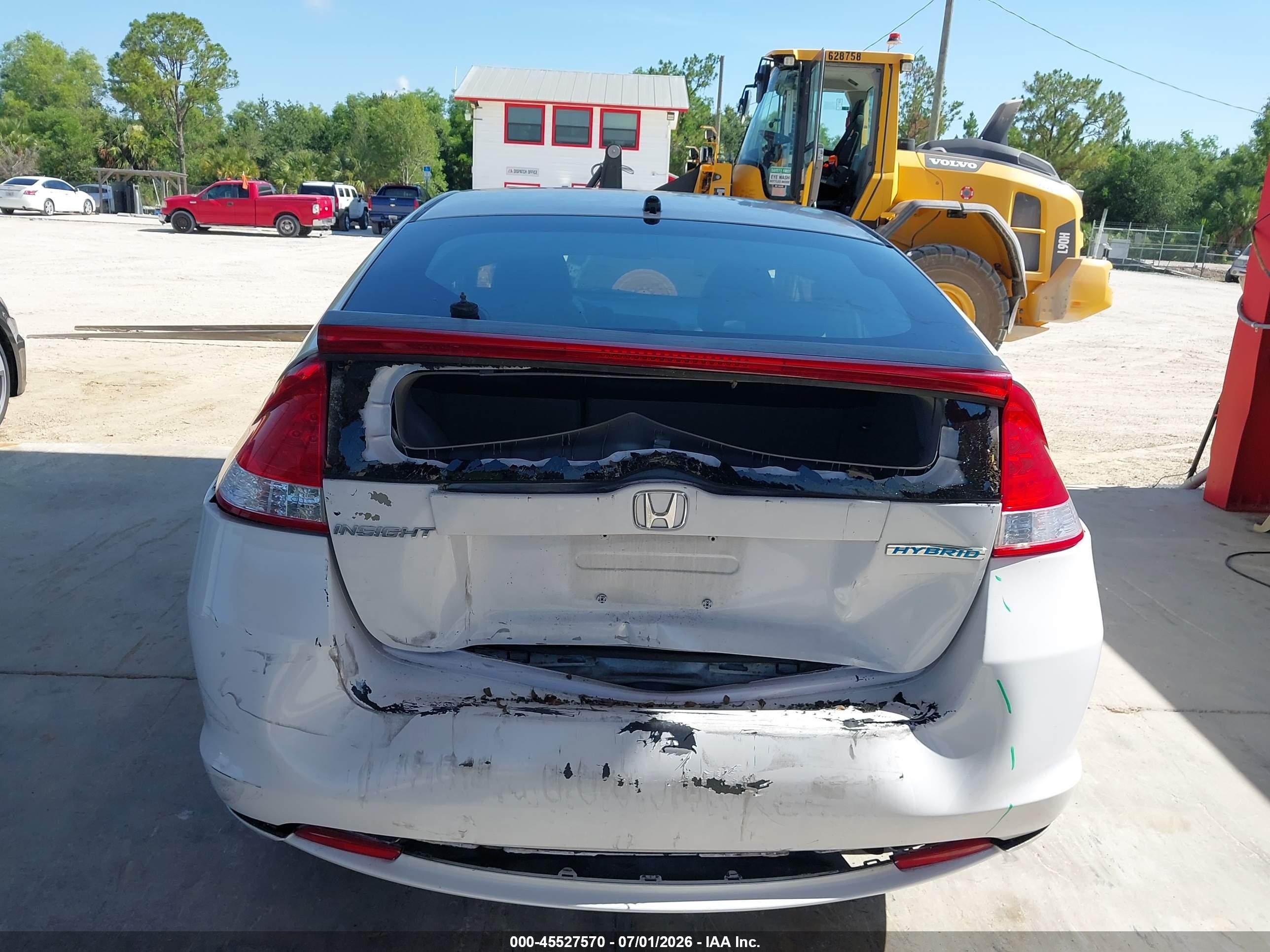 2010 Honda Insight Ex White vin: JHMZE2H77AS029781