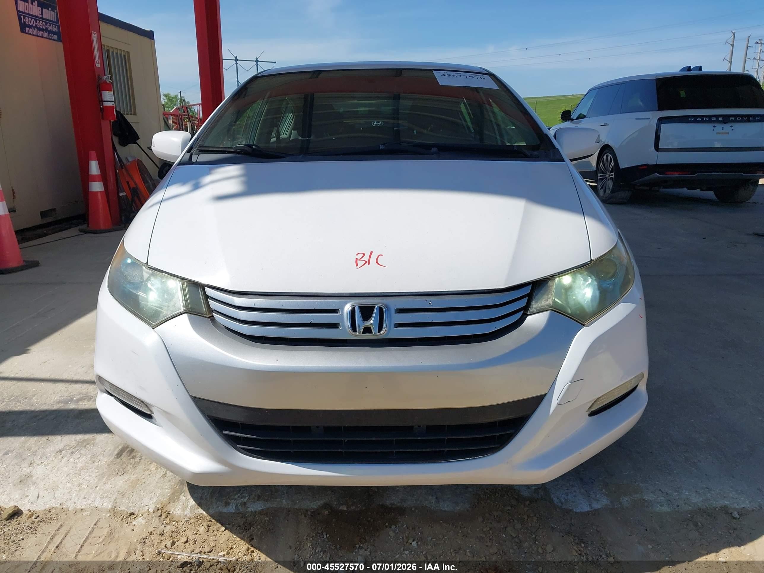 2010 Honda Insight Ex White vin: JHMZE2H77AS029781