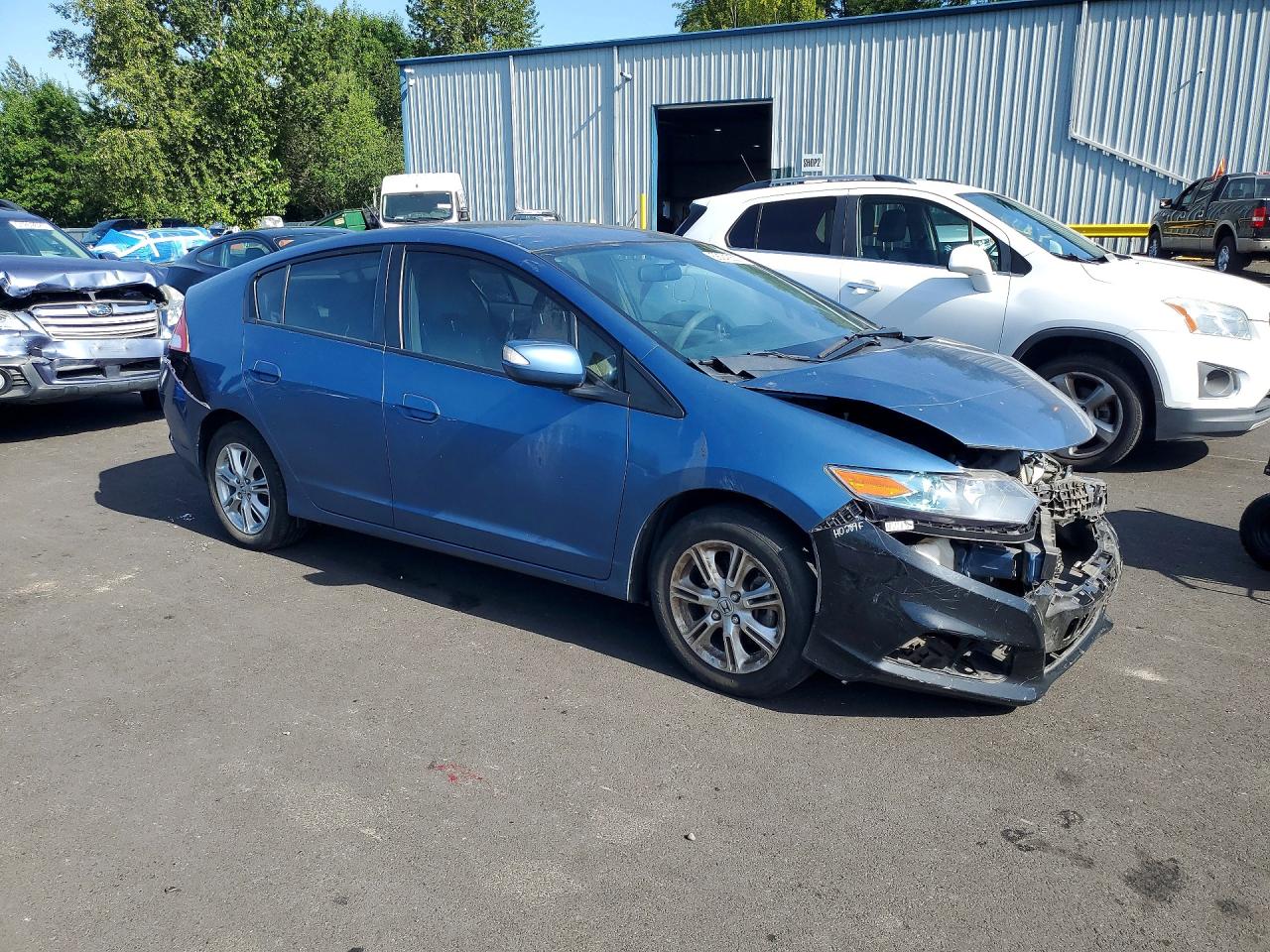 2010 Honda Insight Ex Blue vin: JHMZE2H77AS030767