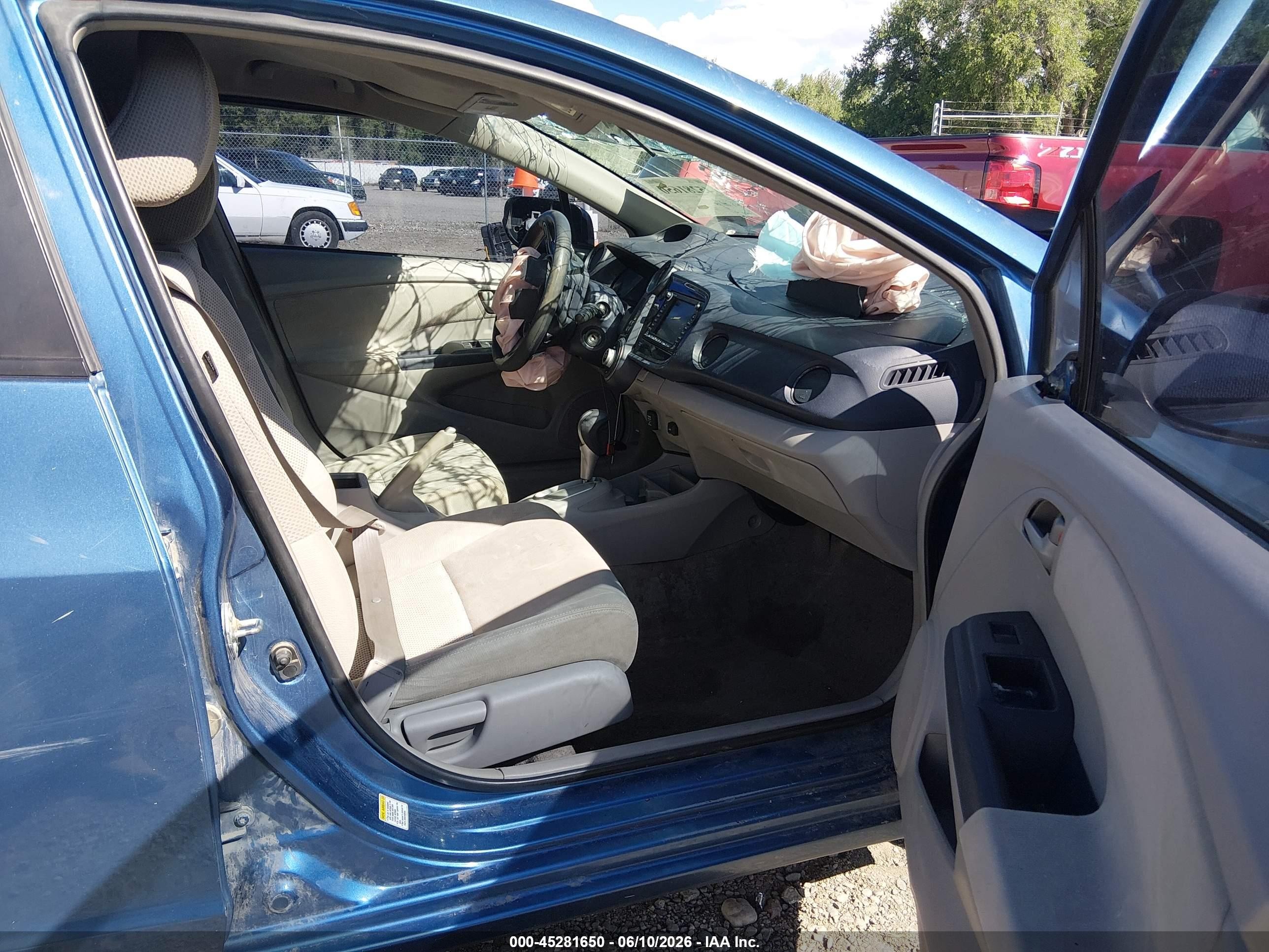 2010 Honda Insight Ex Light Blue vin: JHMZE2H77AS031451