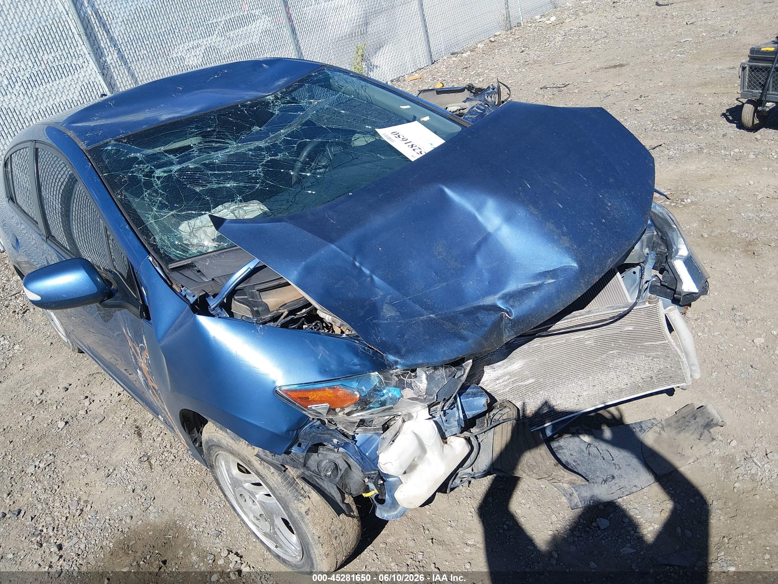 2010 Honda Insight Ex Light Blue vin: JHMZE2H77AS031451