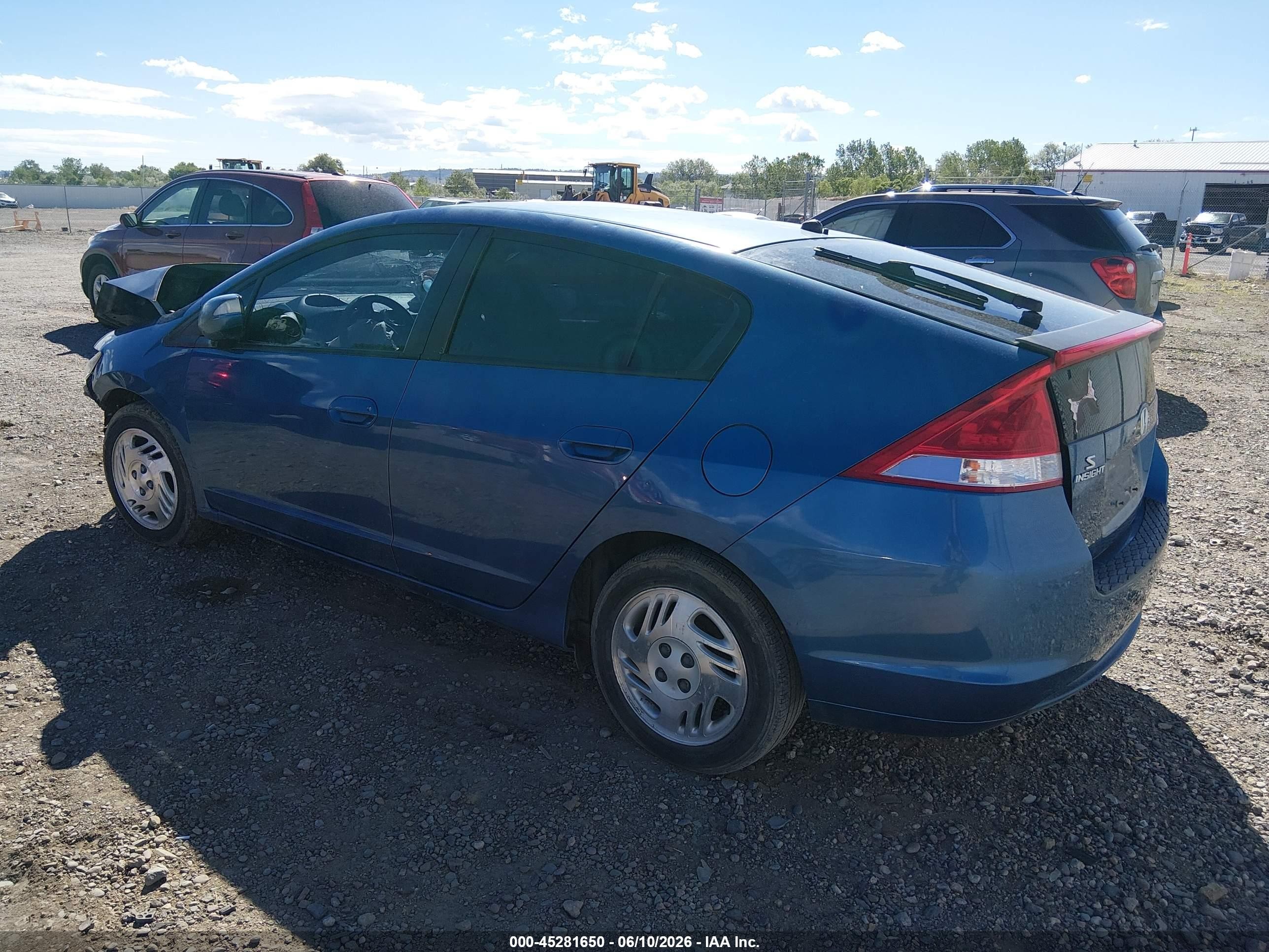 2010 Honda Insight Ex Light Blue vin: JHMZE2H77AS031451