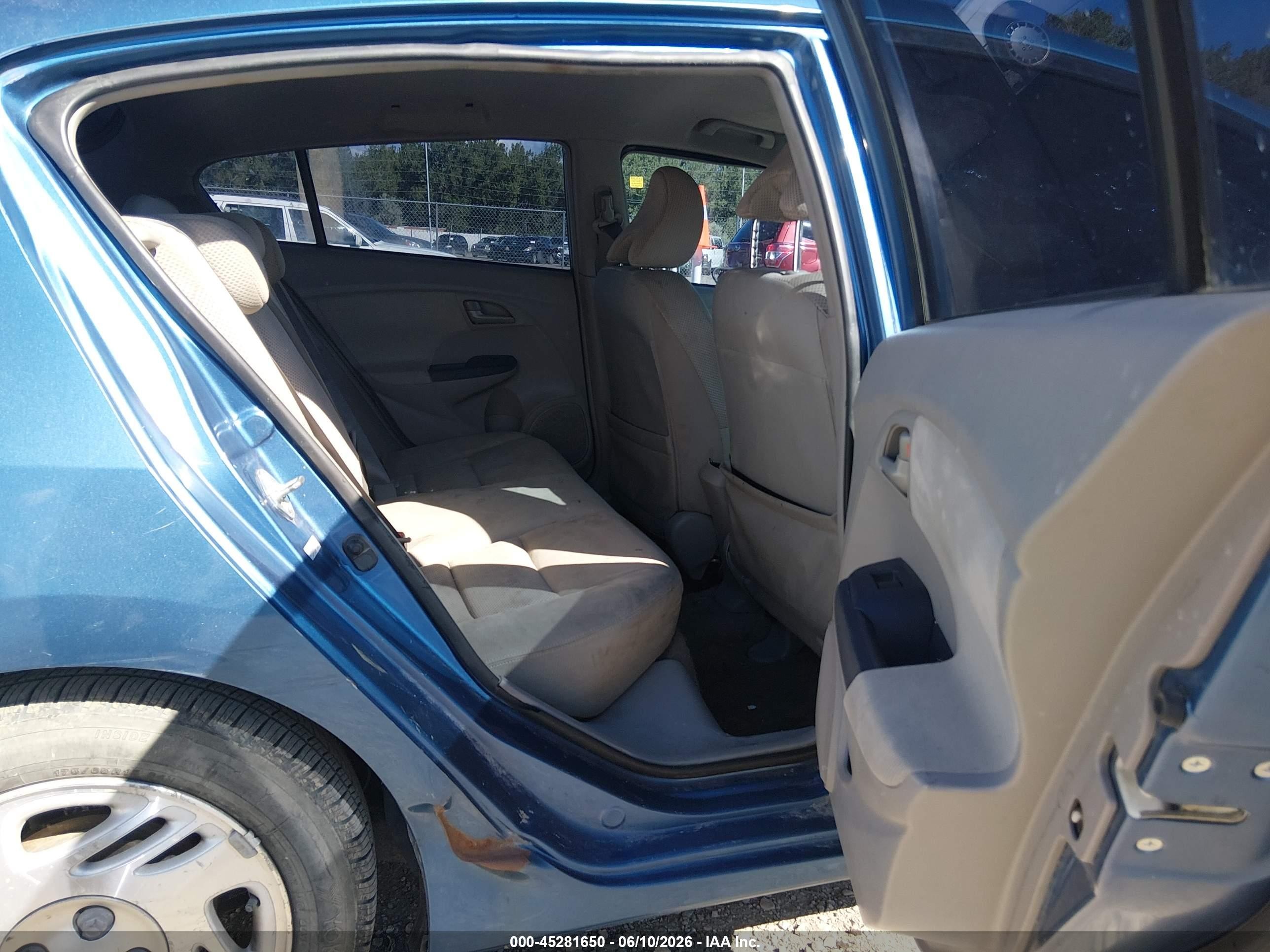 2010 Honda Insight Ex Light Blue vin: JHMZE2H77AS031451