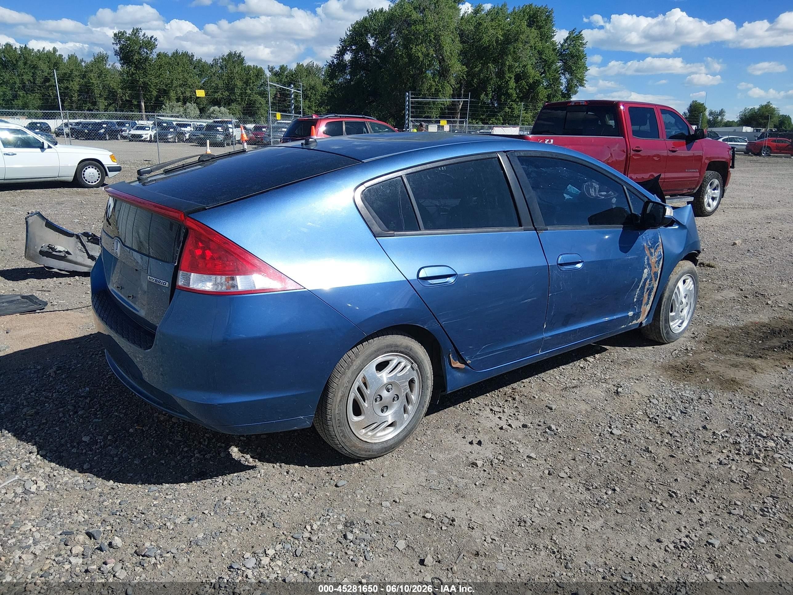 2010 Honda Insight Ex Light Blue vin: JHMZE2H77AS031451