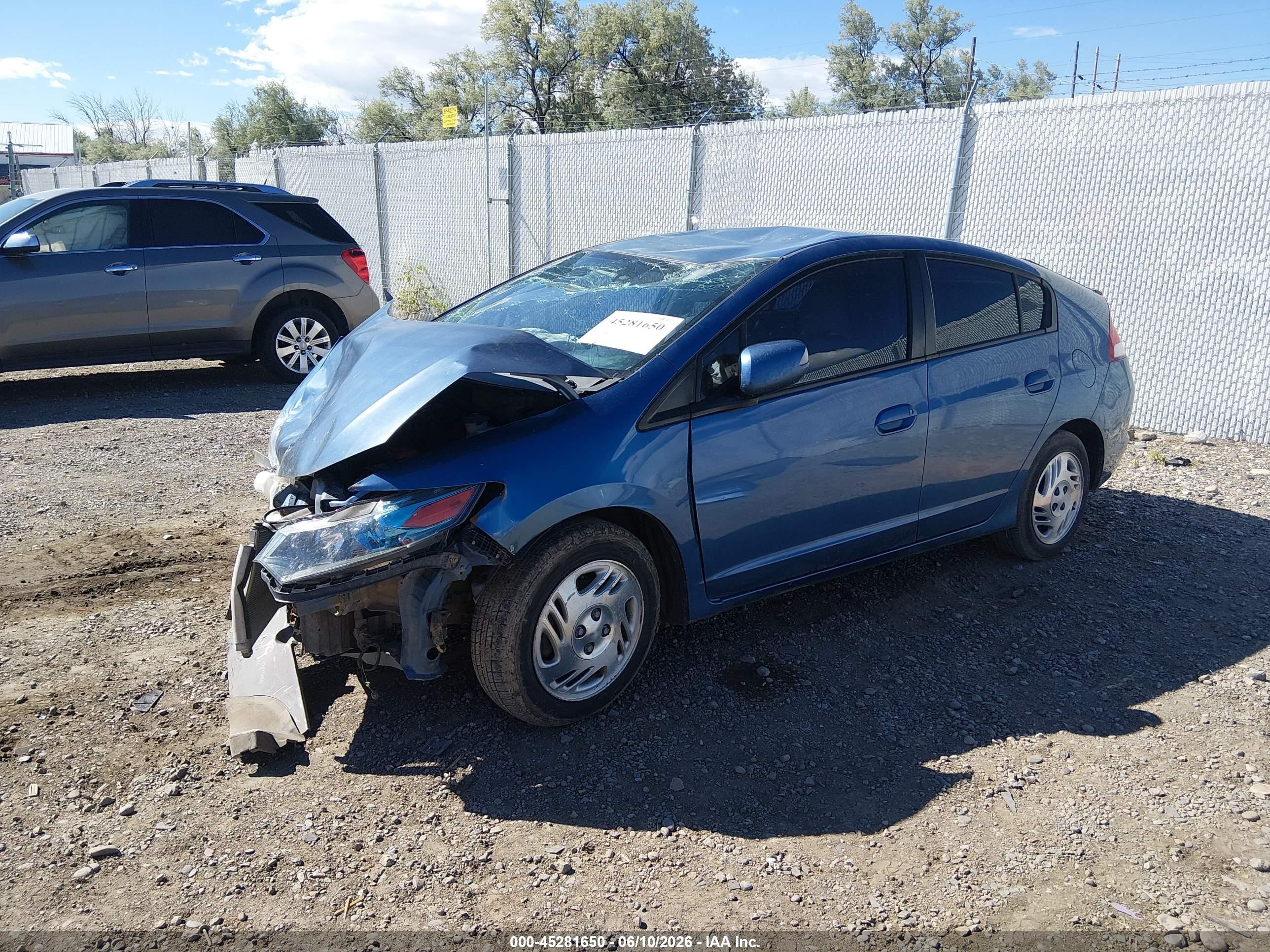 2010 Honda Insight Ex Light Blue vin: JHMZE2H77AS031451