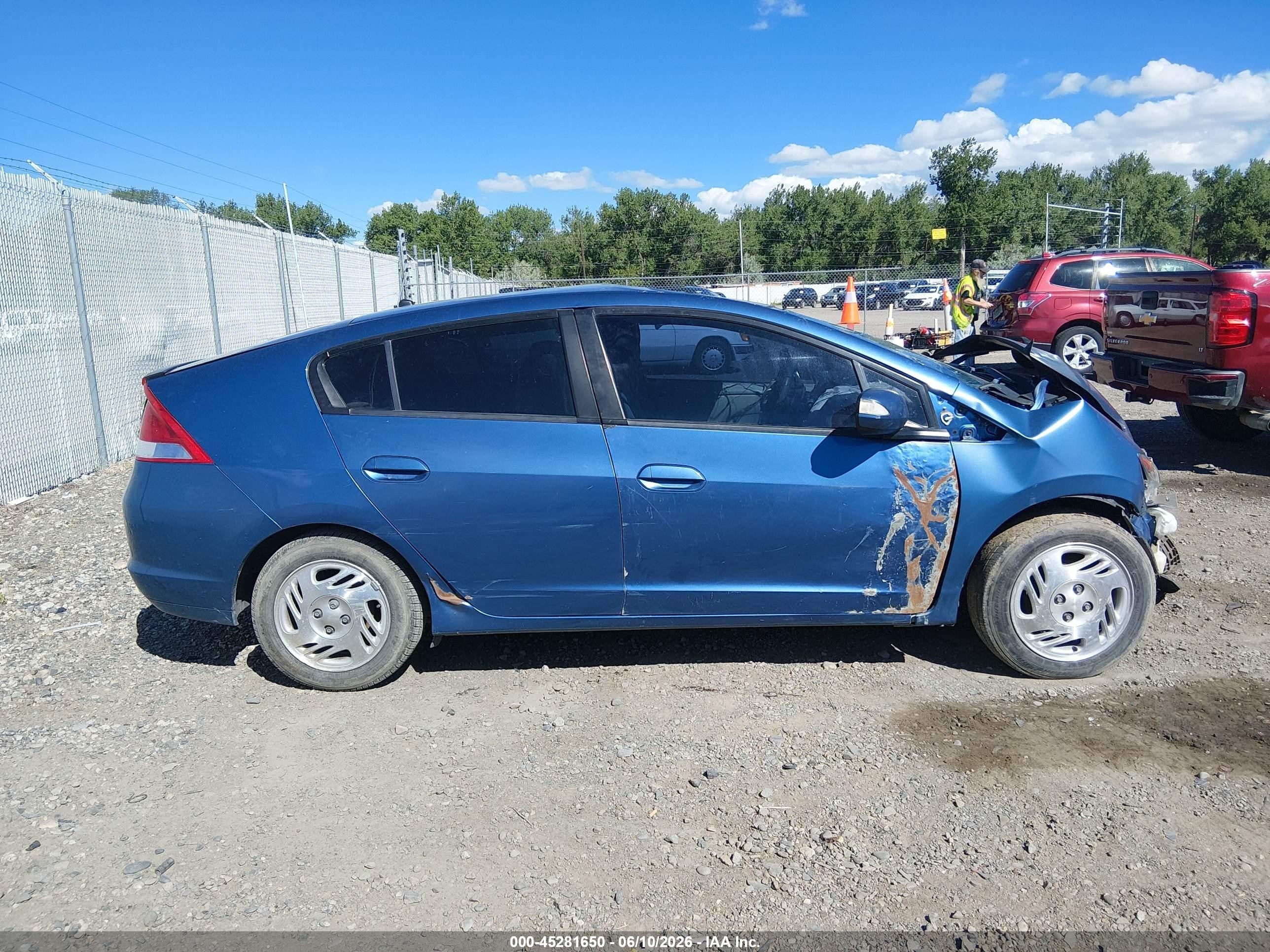 2010 Honda Insight Ex Light Blue vin: JHMZE2H77AS031451