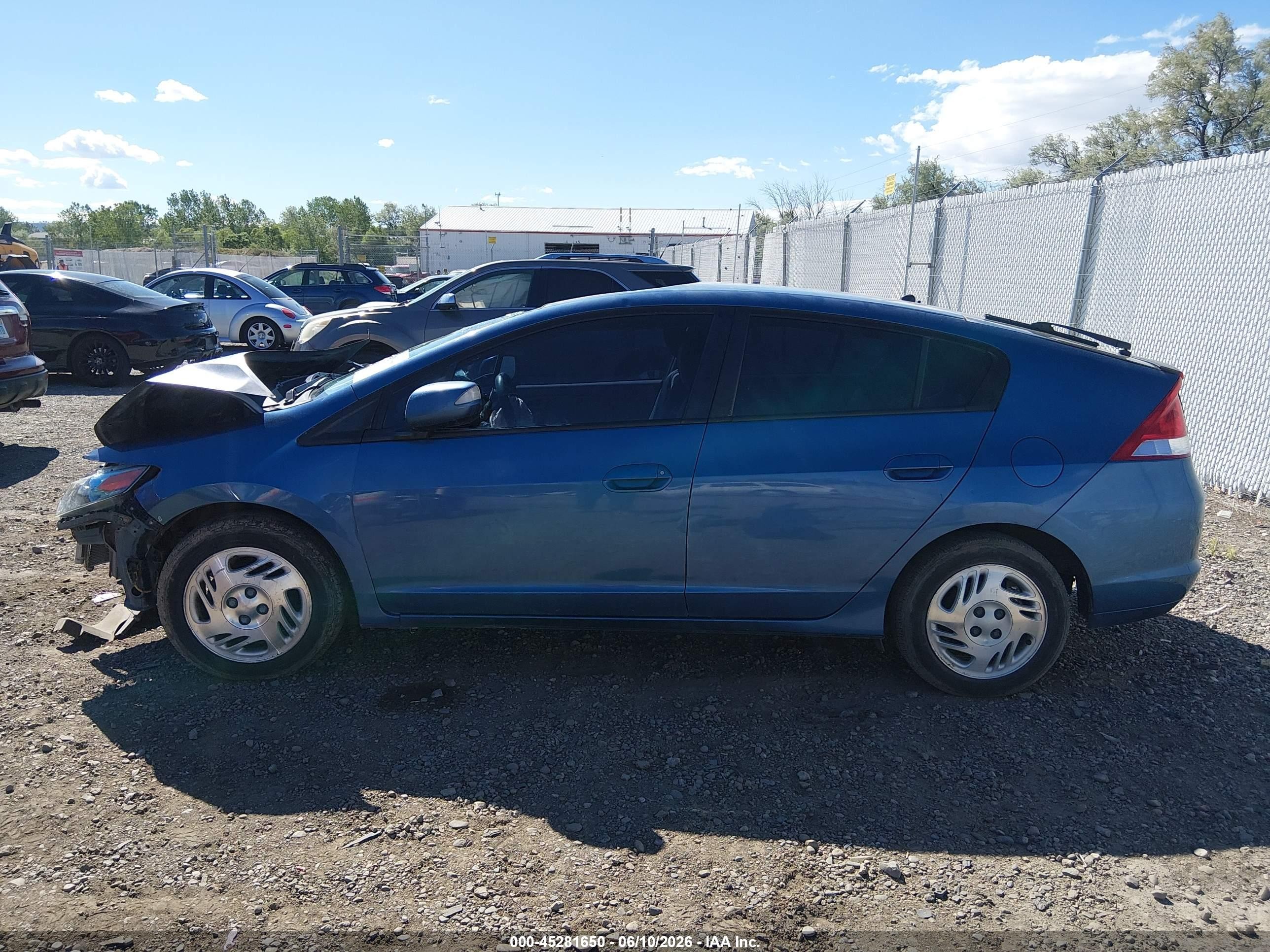 2010 Honda Insight Ex Light Blue vin: JHMZE2H77AS031451
