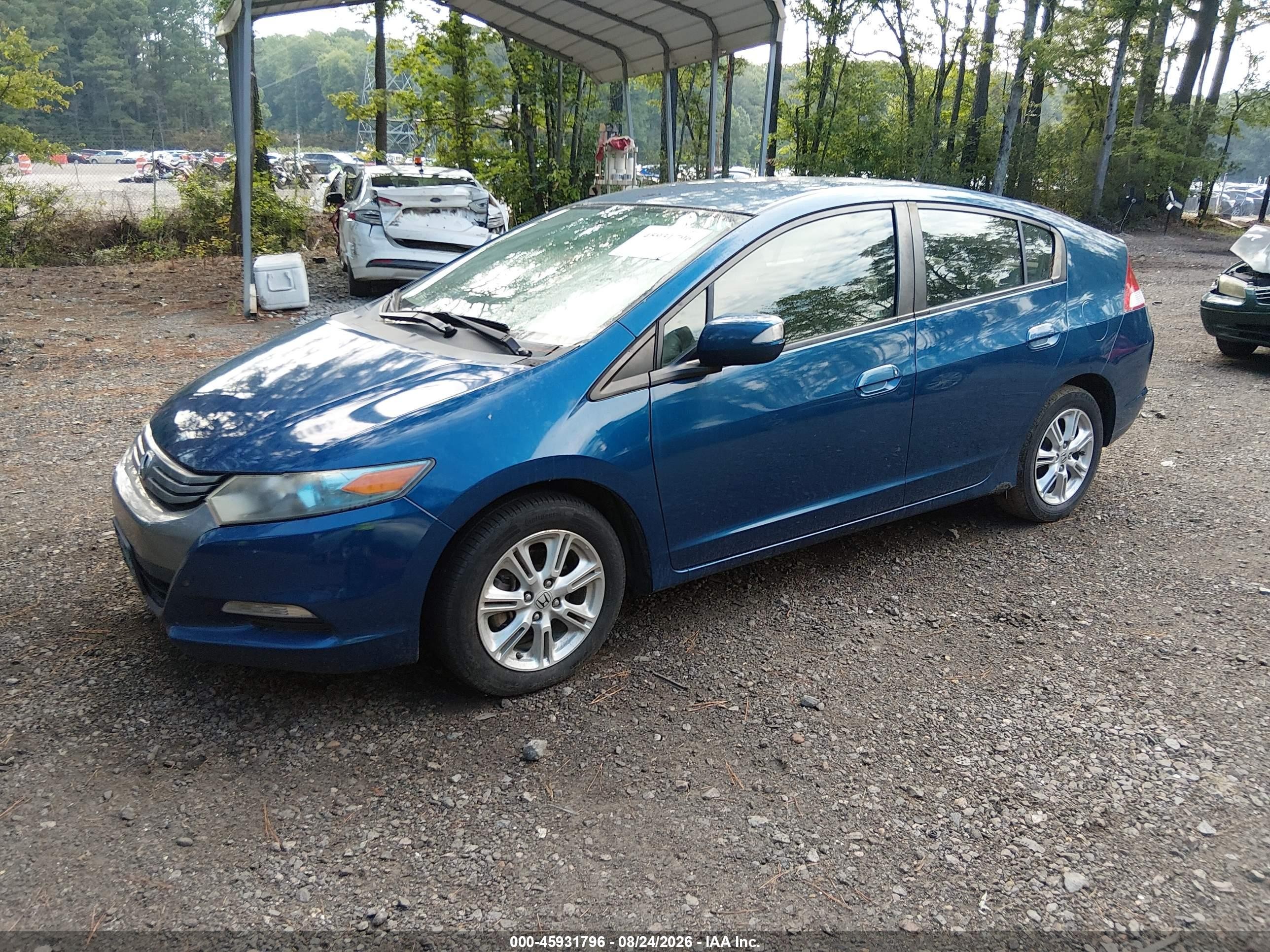 2011 Honda Insight Ex Blue vin: JHMZE2H77BS000122