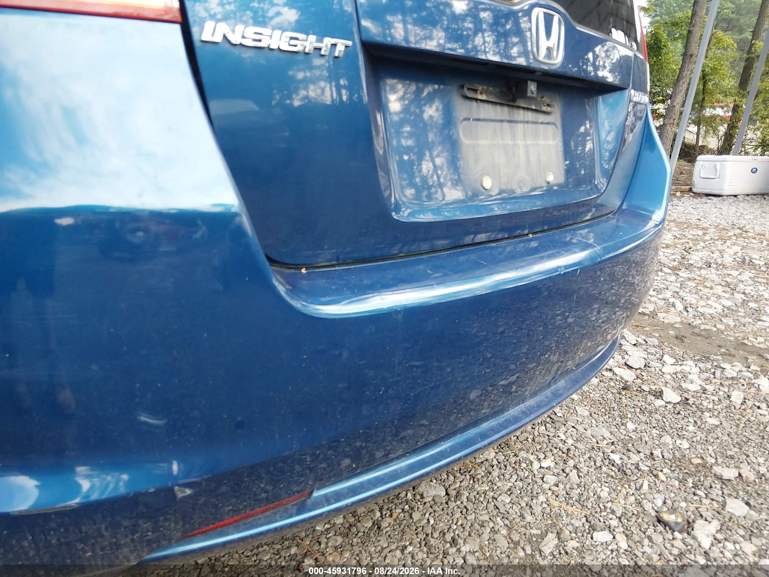 2011 Honda Insight Ex Blue vin: JHMZE2H77BS000122