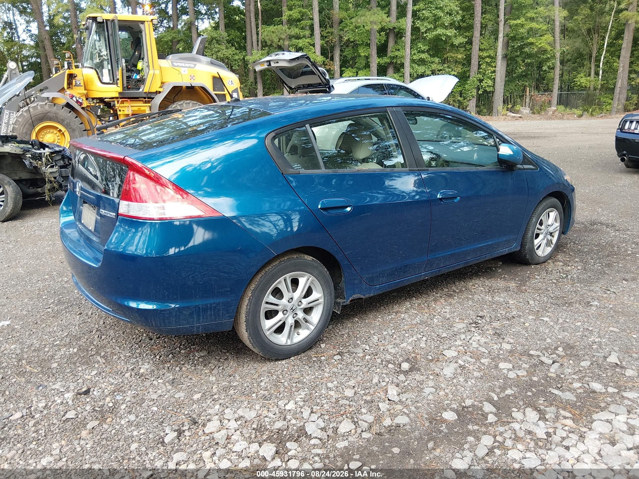 2011 Honda Insight Ex Blue vin: JHMZE2H77BS000122