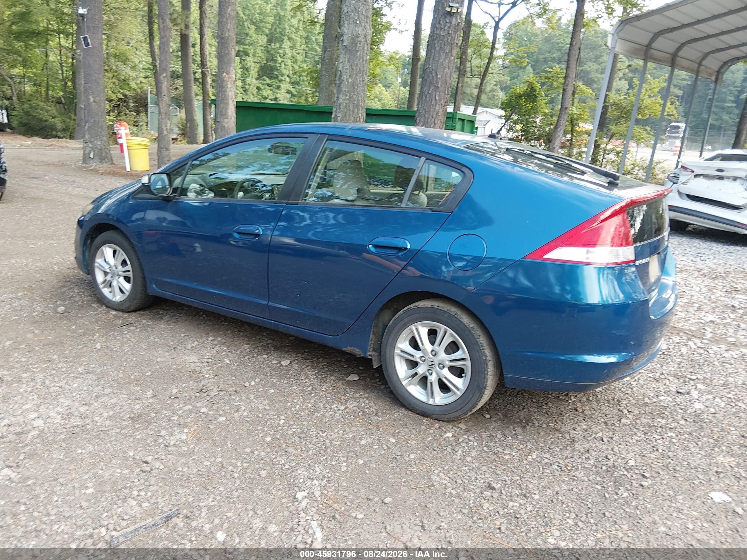 2011 Honda Insight Ex Blue vin: JHMZE2H77BS000122