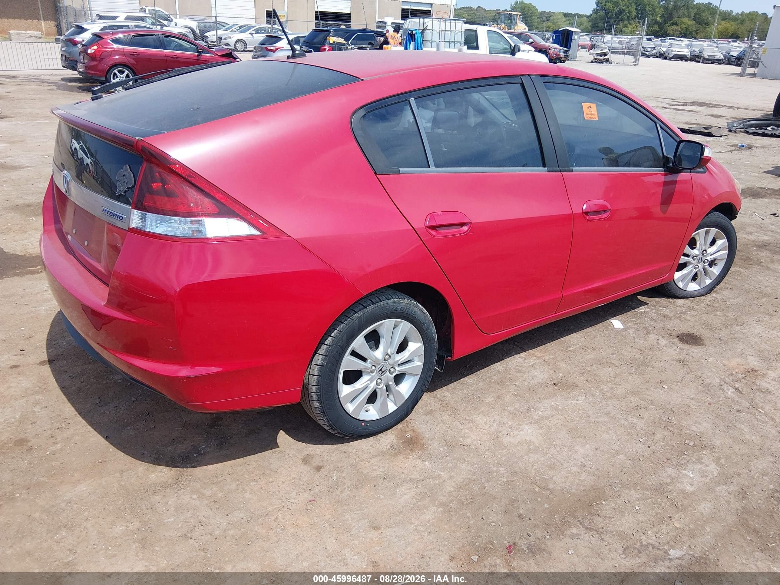 2012 Honda Insight Ex Red vin: JHMZE2H77CS004849