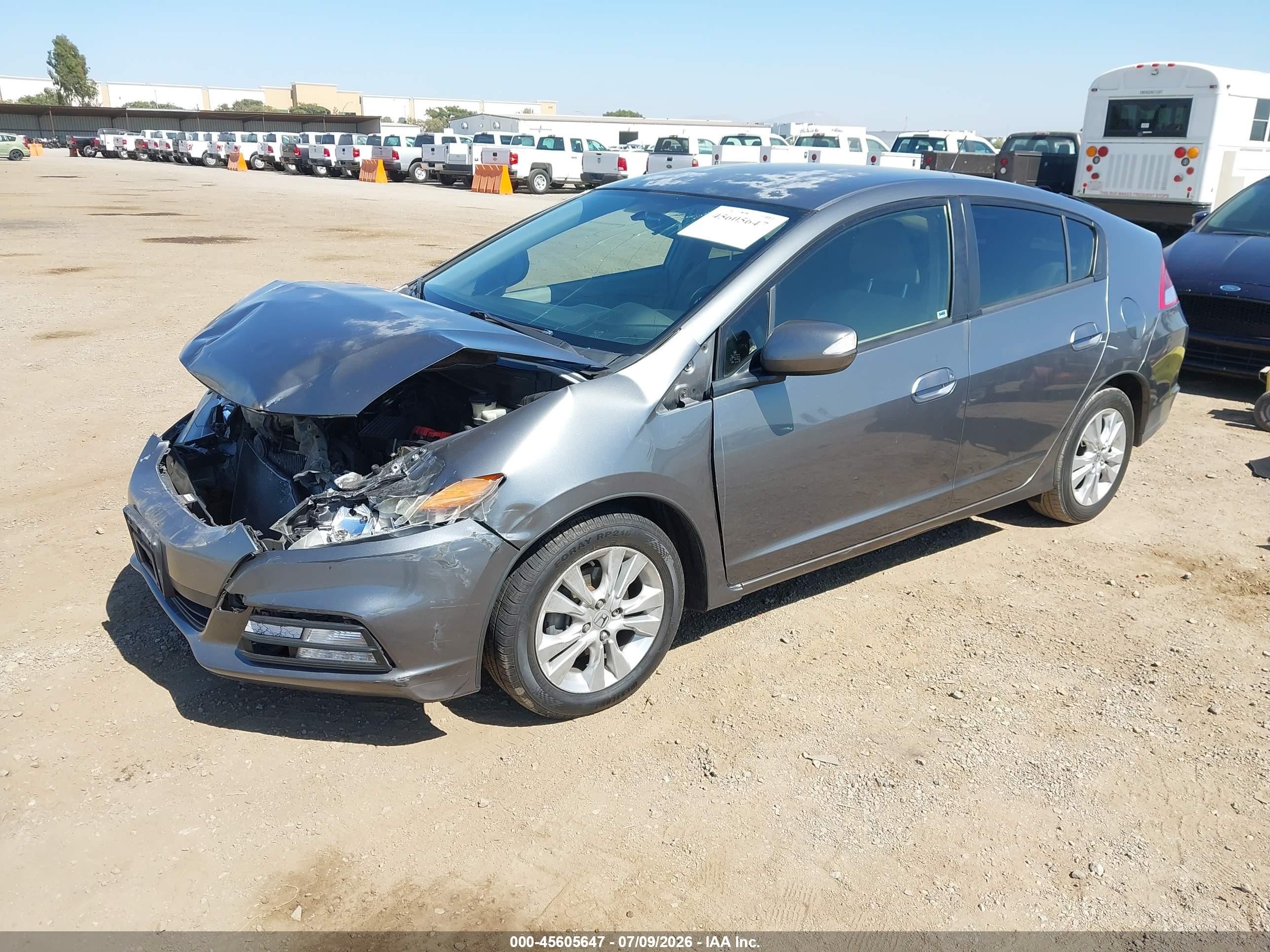 2014 Honda Insight Ex Gray vin: JHMZE2H77ES002036