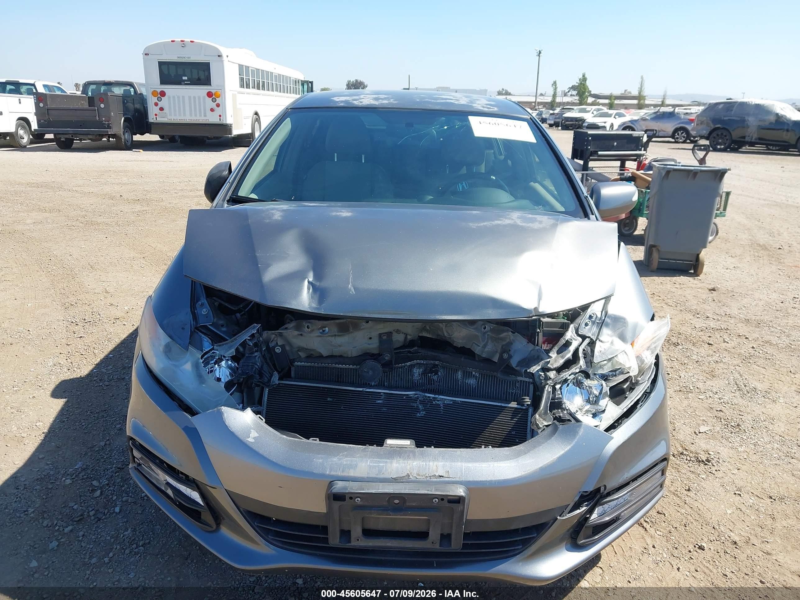 2014 Honda Insight Ex Gray vin: JHMZE2H77ES002036