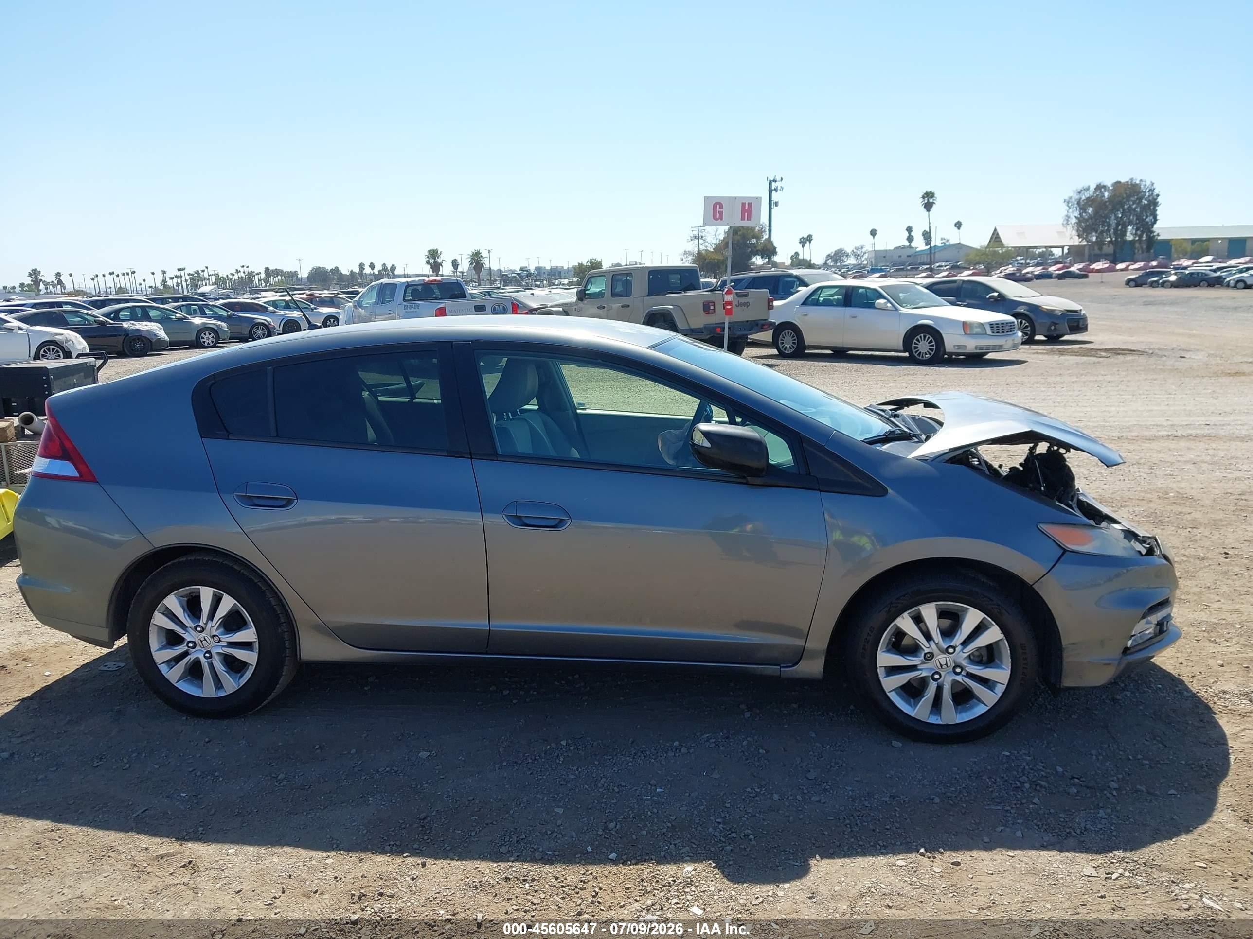 2014 Honda Insight Ex Gray vin: JHMZE2H77ES002036