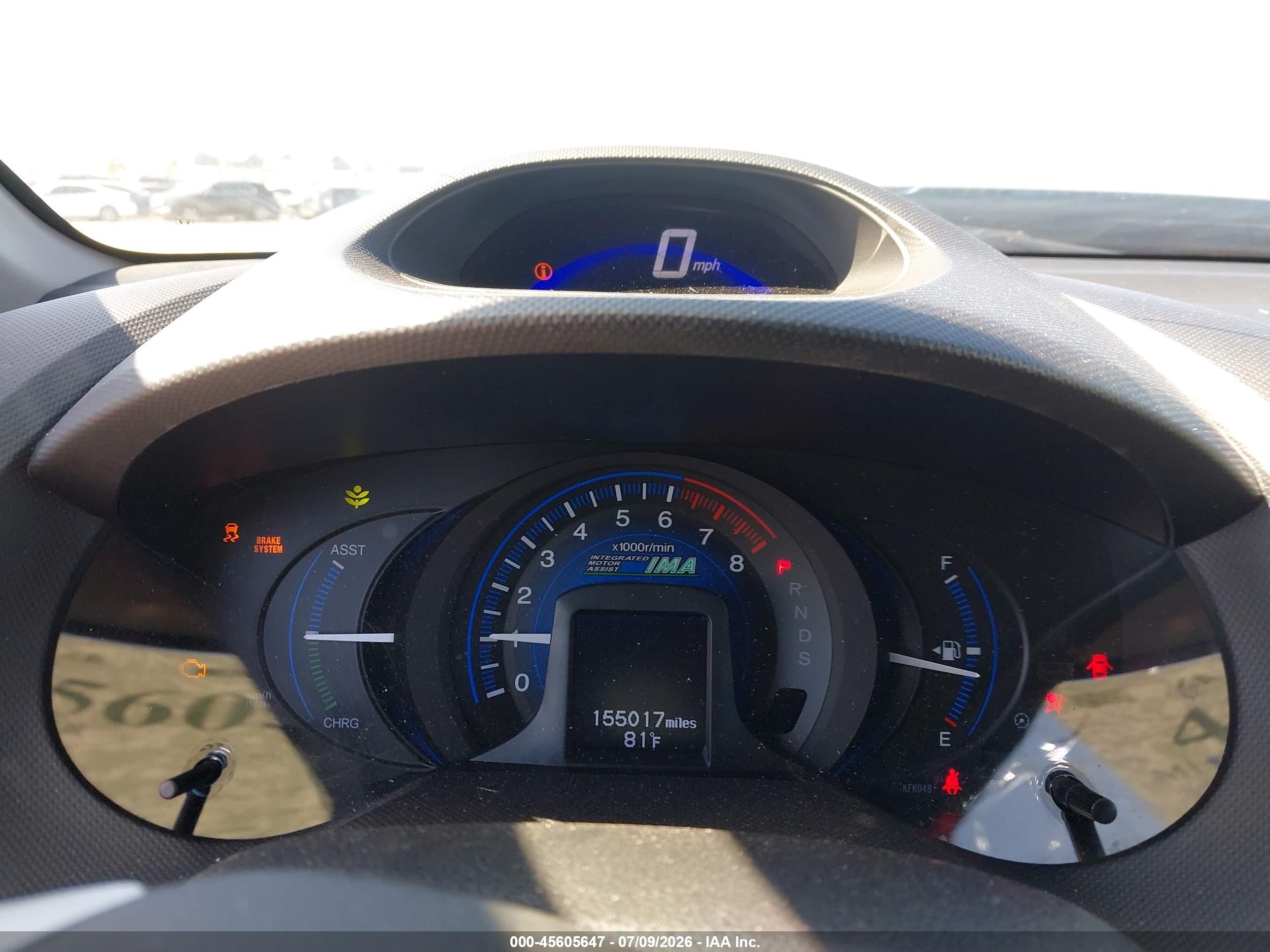 2014 Honda Insight Ex Gray vin: JHMZE2H77ES002036