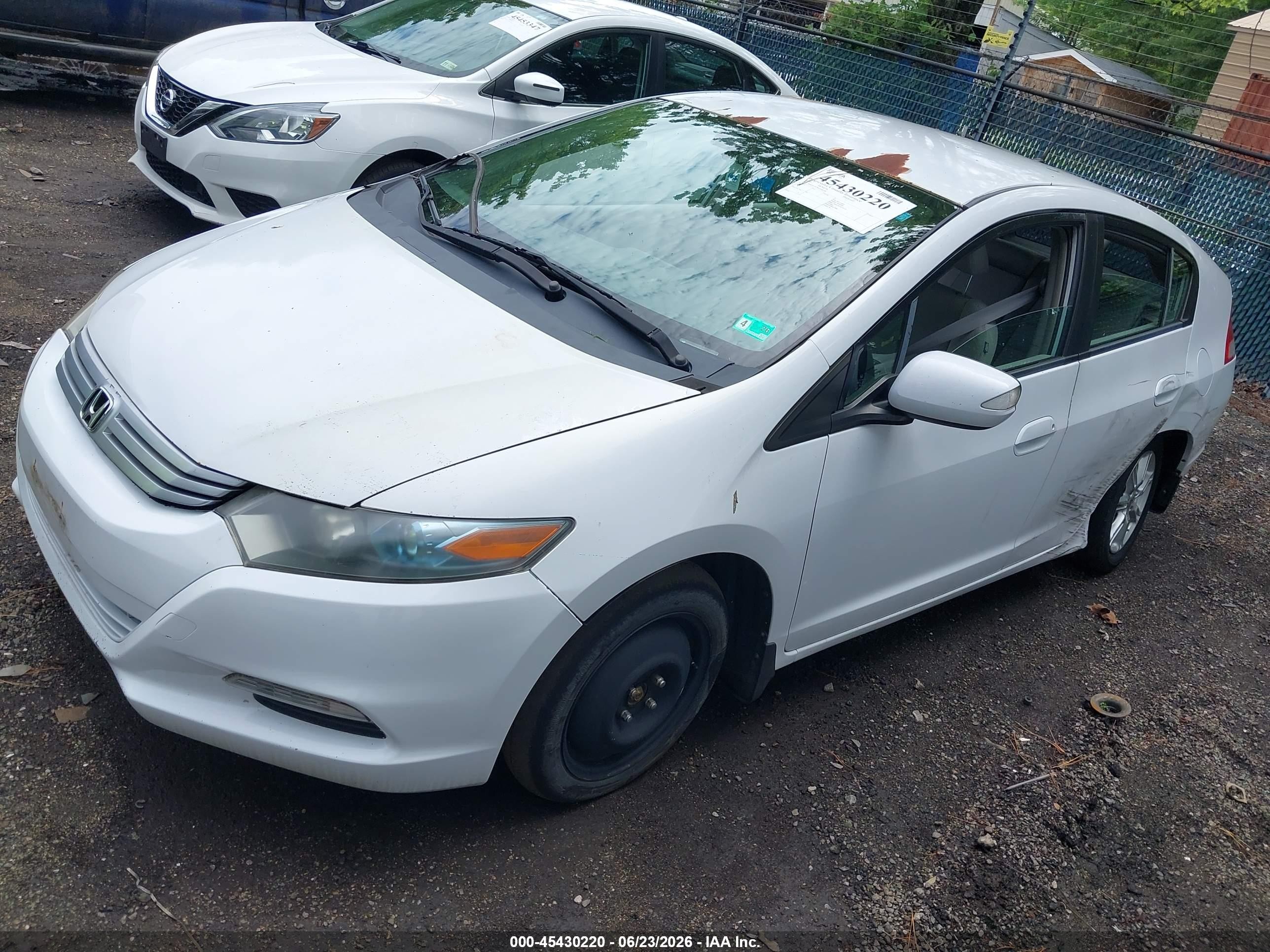 2010 Honda Insight Ex White vin: JHMZE2H78AS006199