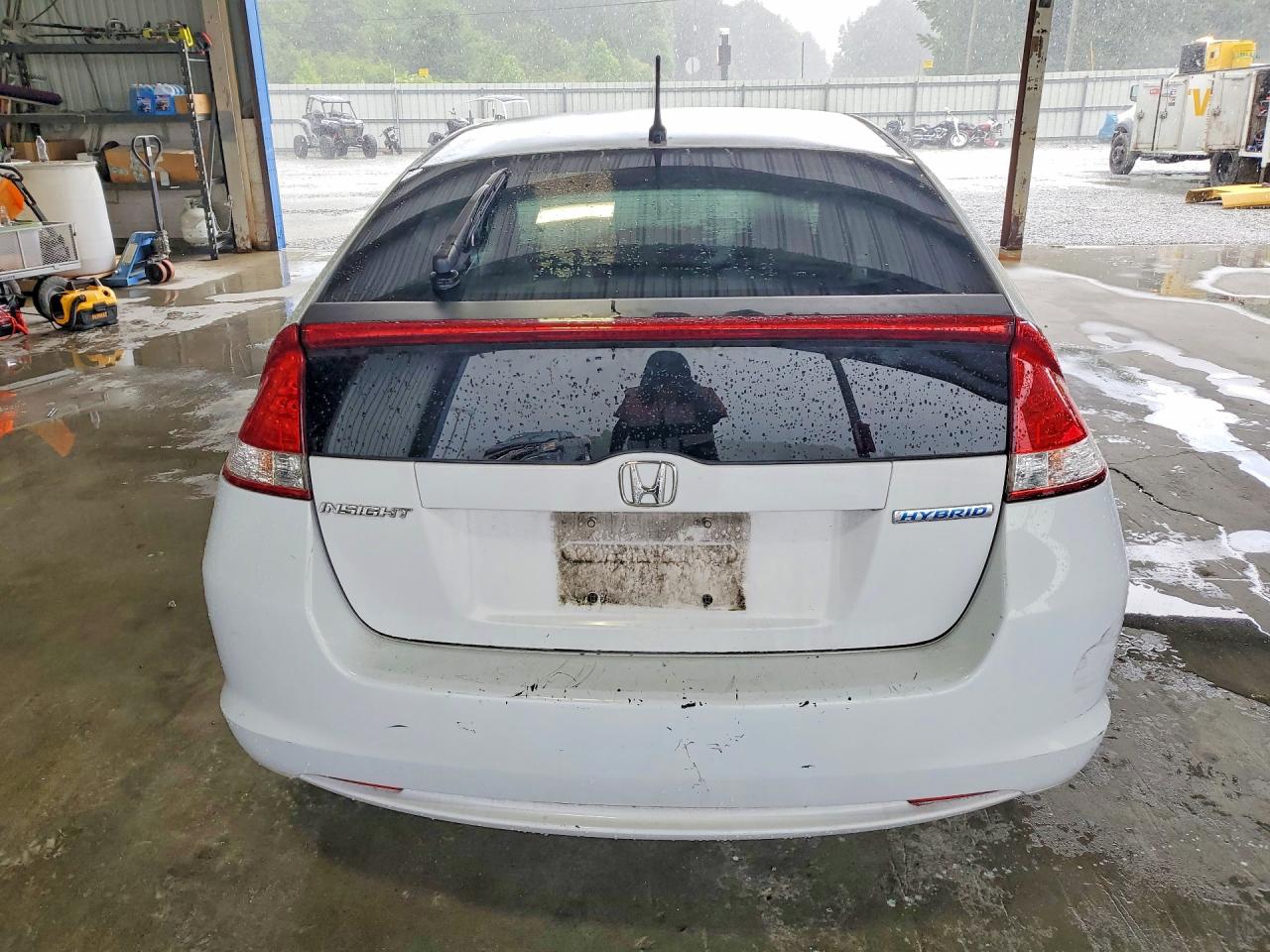 2010 Honda Insight Ex White vin: JHMZE2H78AS011452