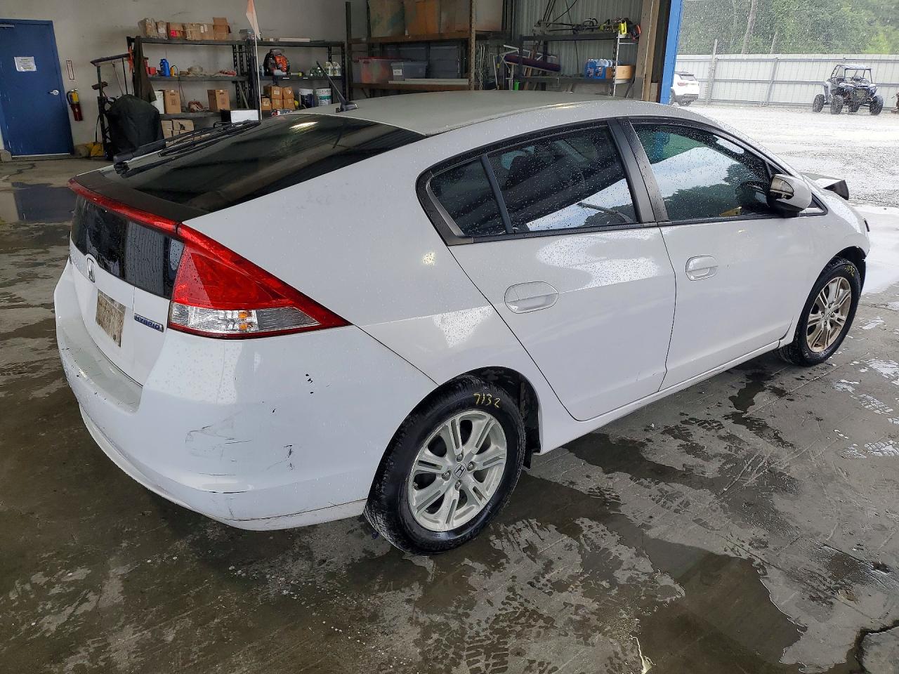 2010 Honda Insight Ex White vin: JHMZE2H78AS011452