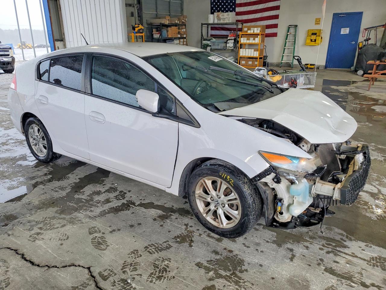 2010 Honda Insight Ex White vin: JHMZE2H78AS011452