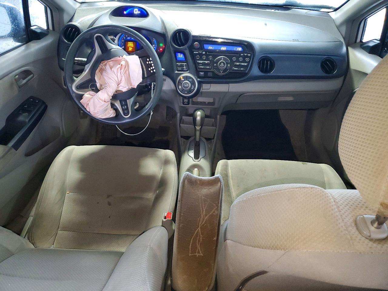2010 Honda Insight Ex White vin: JHMZE2H78AS011452