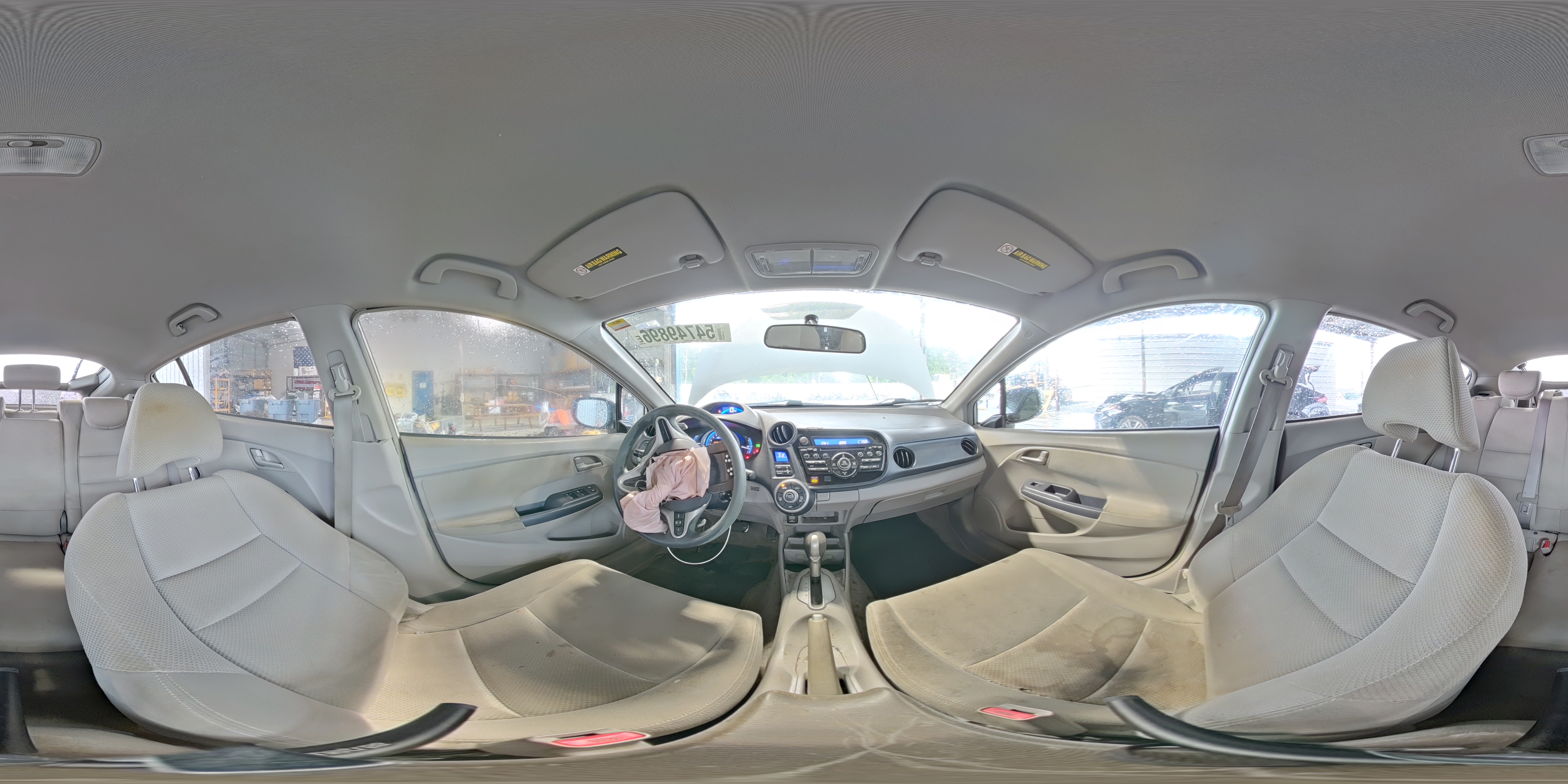 2010 Honda Insight Ex White vin: JHMZE2H78AS011452