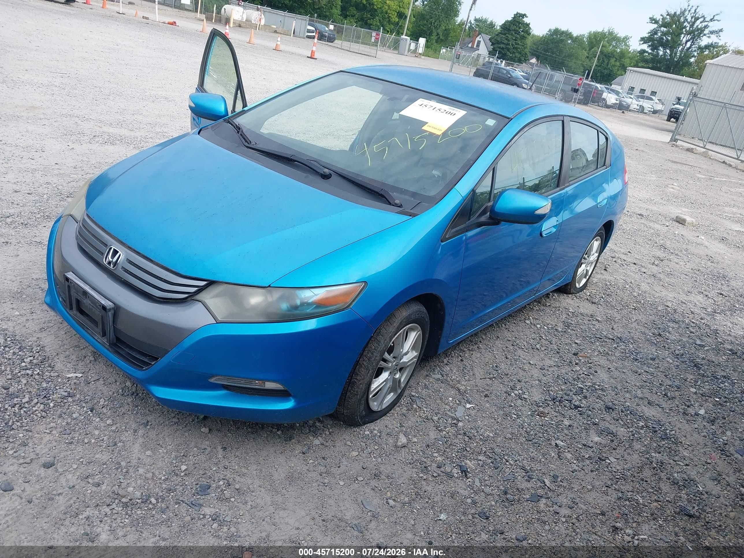 2010 Honda Insight Ex Blue vin: JHMZE2H78AS019177