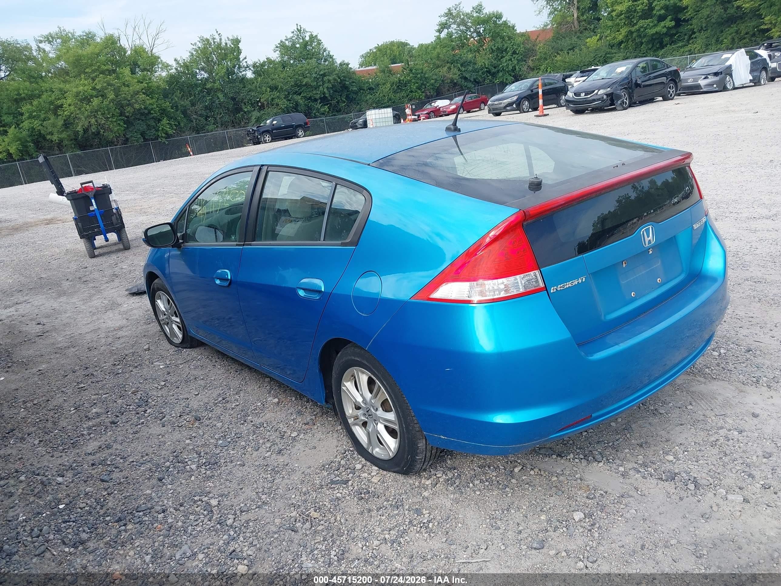 2010 Honda Insight Ex Blue vin: JHMZE2H78AS019177