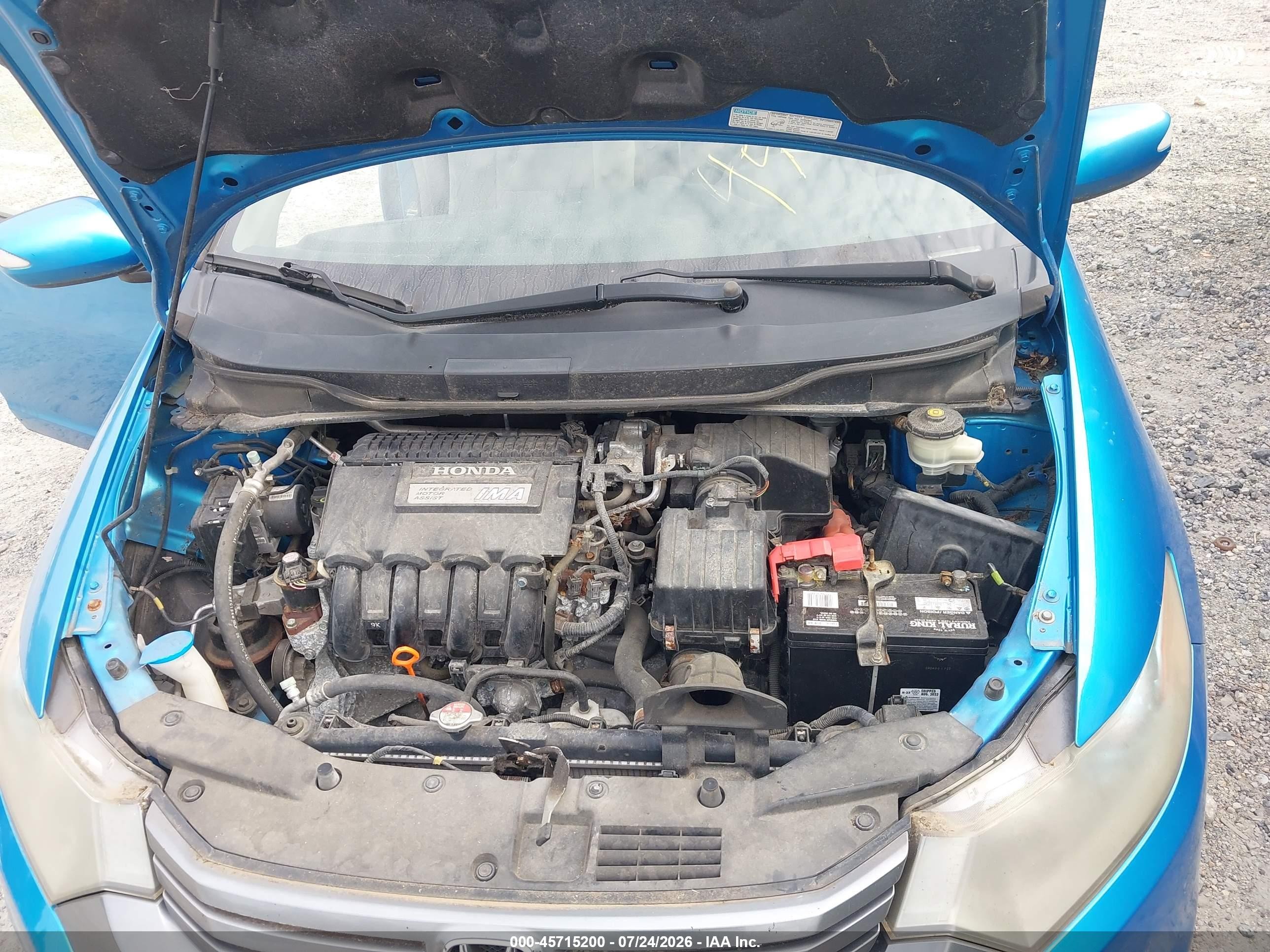 2010 Honda Insight Ex Blue vin: JHMZE2H78AS019177