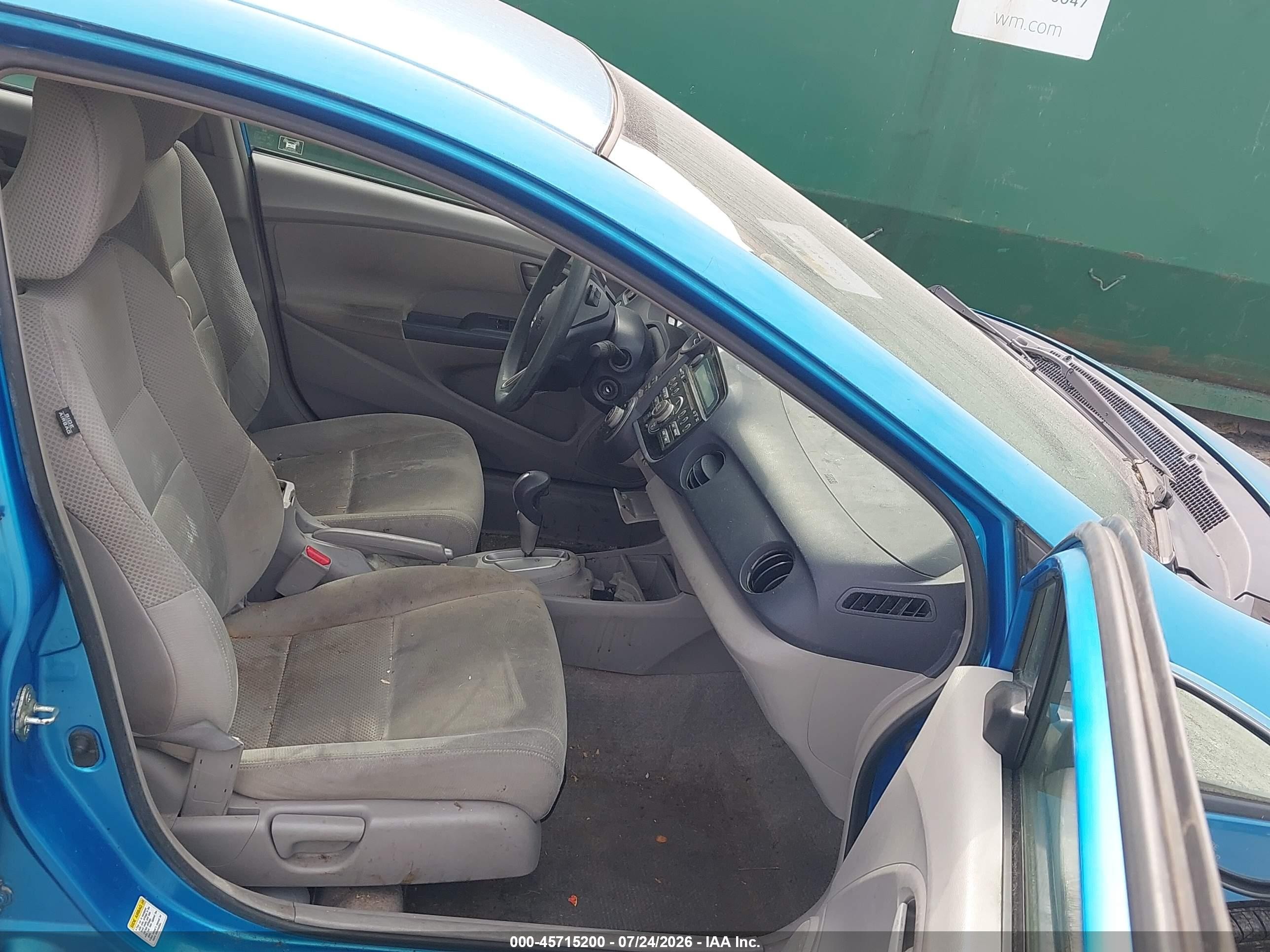 2010 Honda Insight Ex Blue vin: JHMZE2H78AS019177