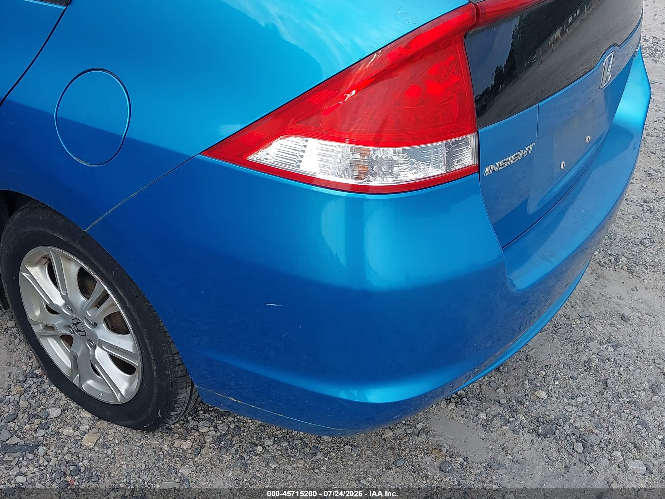 2010 Honda Insight Ex Blue vin: JHMZE2H78AS019177