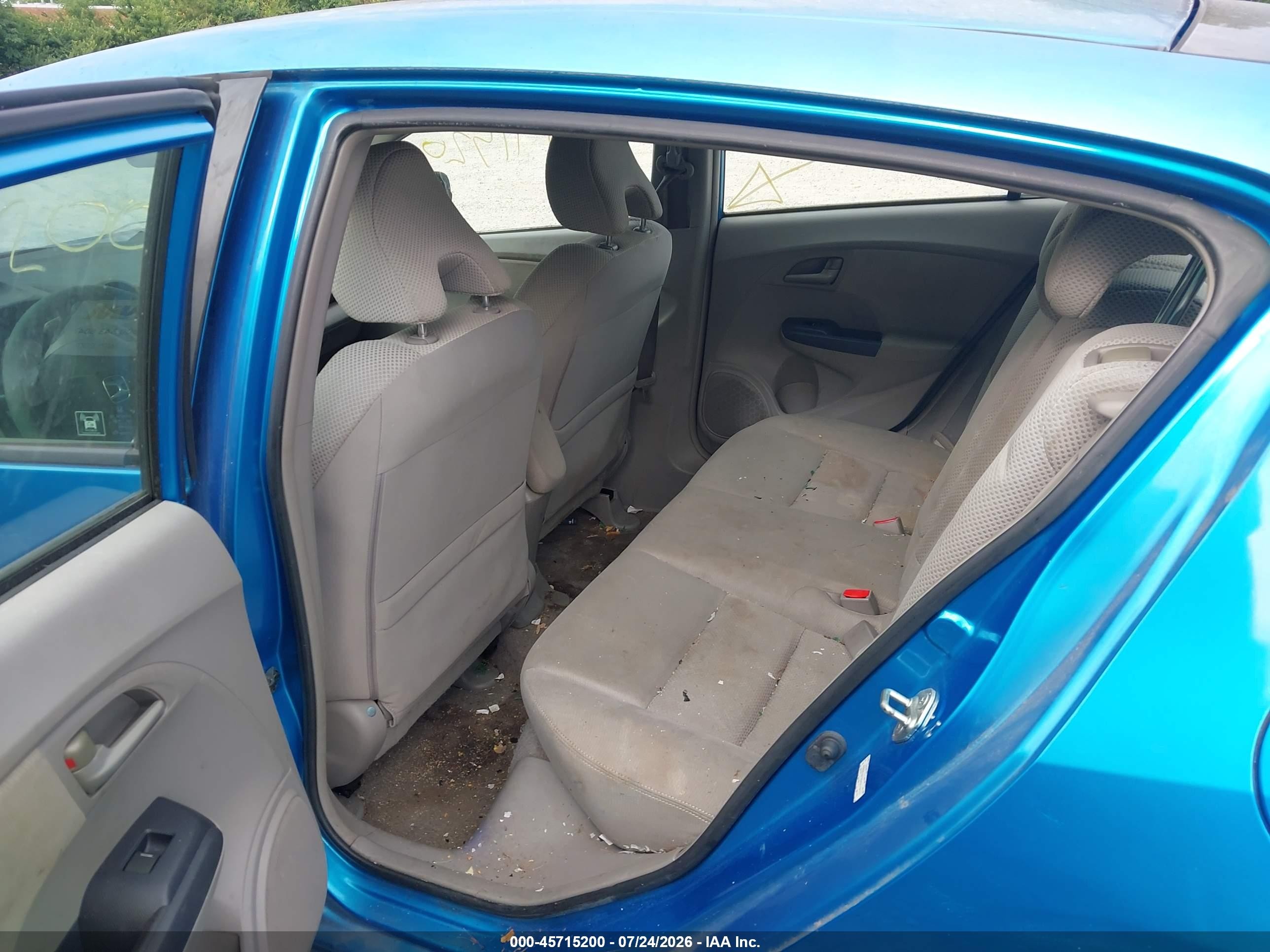 2010 Honda Insight Ex Blue vin: JHMZE2H78AS019177